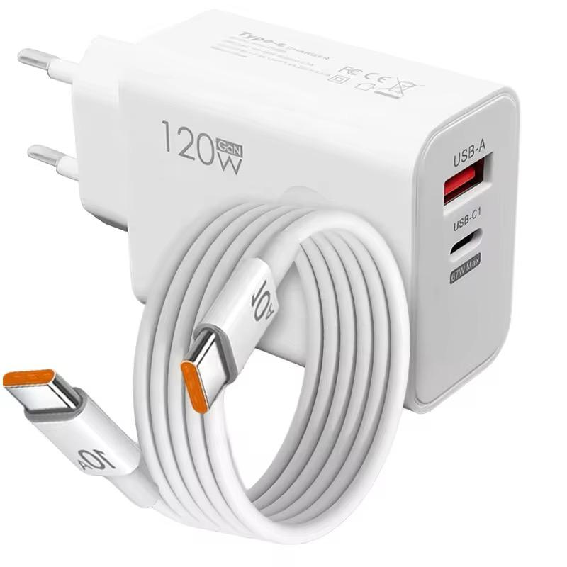120W Fast Charger Adapter with Cable