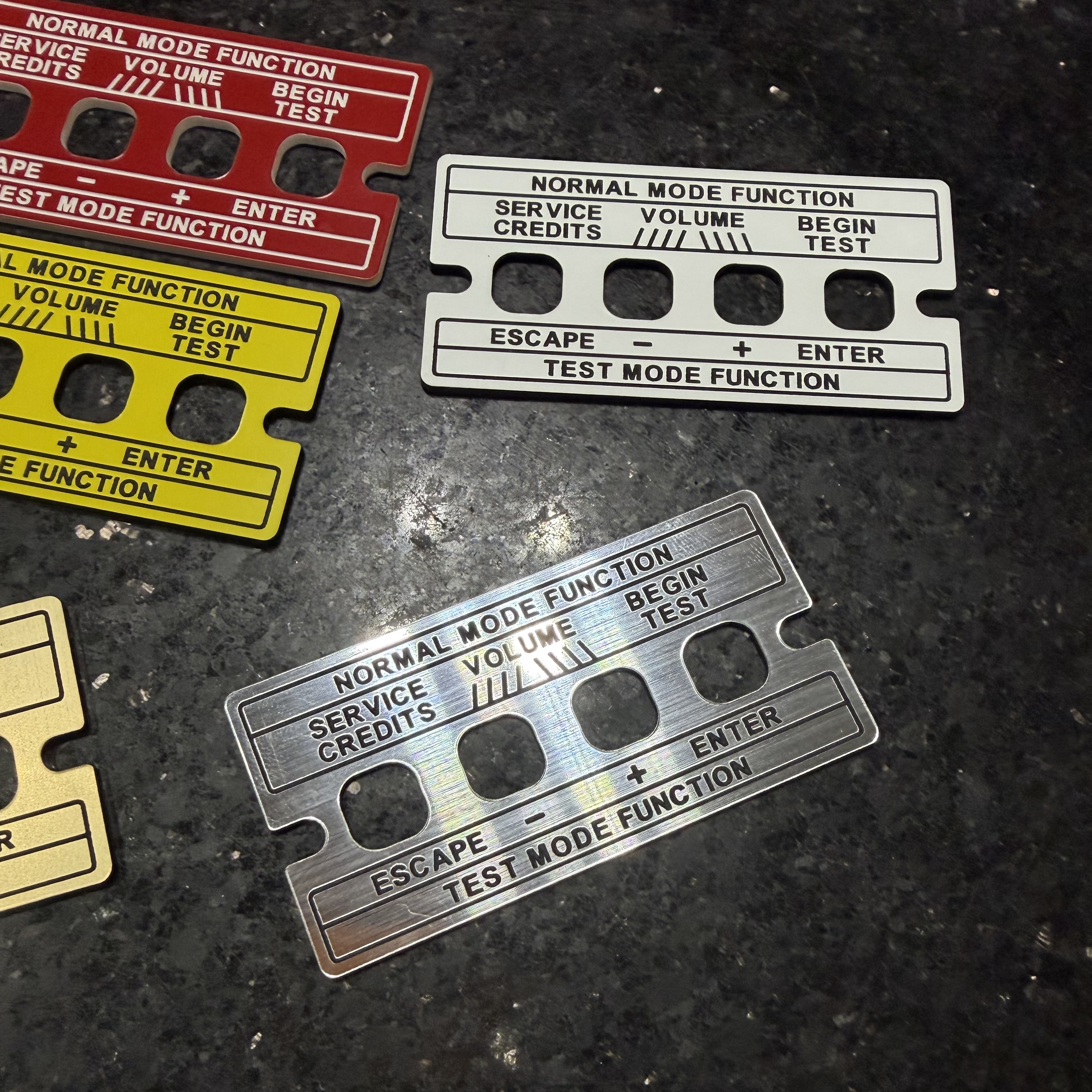 Bally / Williams Custom Service Control Decal Replacement.