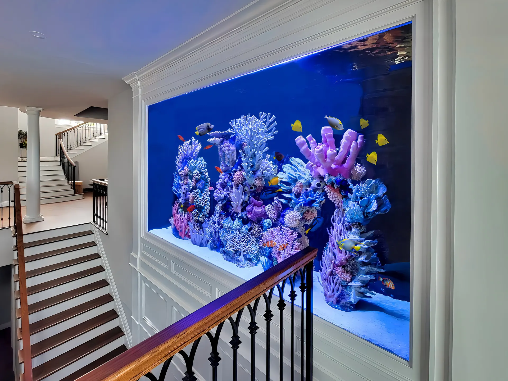 Large Built-In Saltwater Aquarium