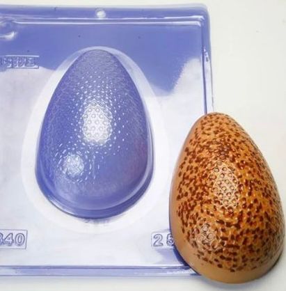 Forma de Ovo Texturizado em Acetato com Silicone – Modelo Gotas