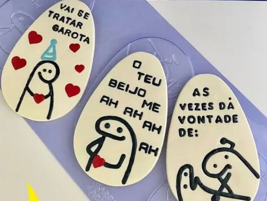 Molde de Chocolate Modelagem Flork Meme Ovo de Páscoa 500g