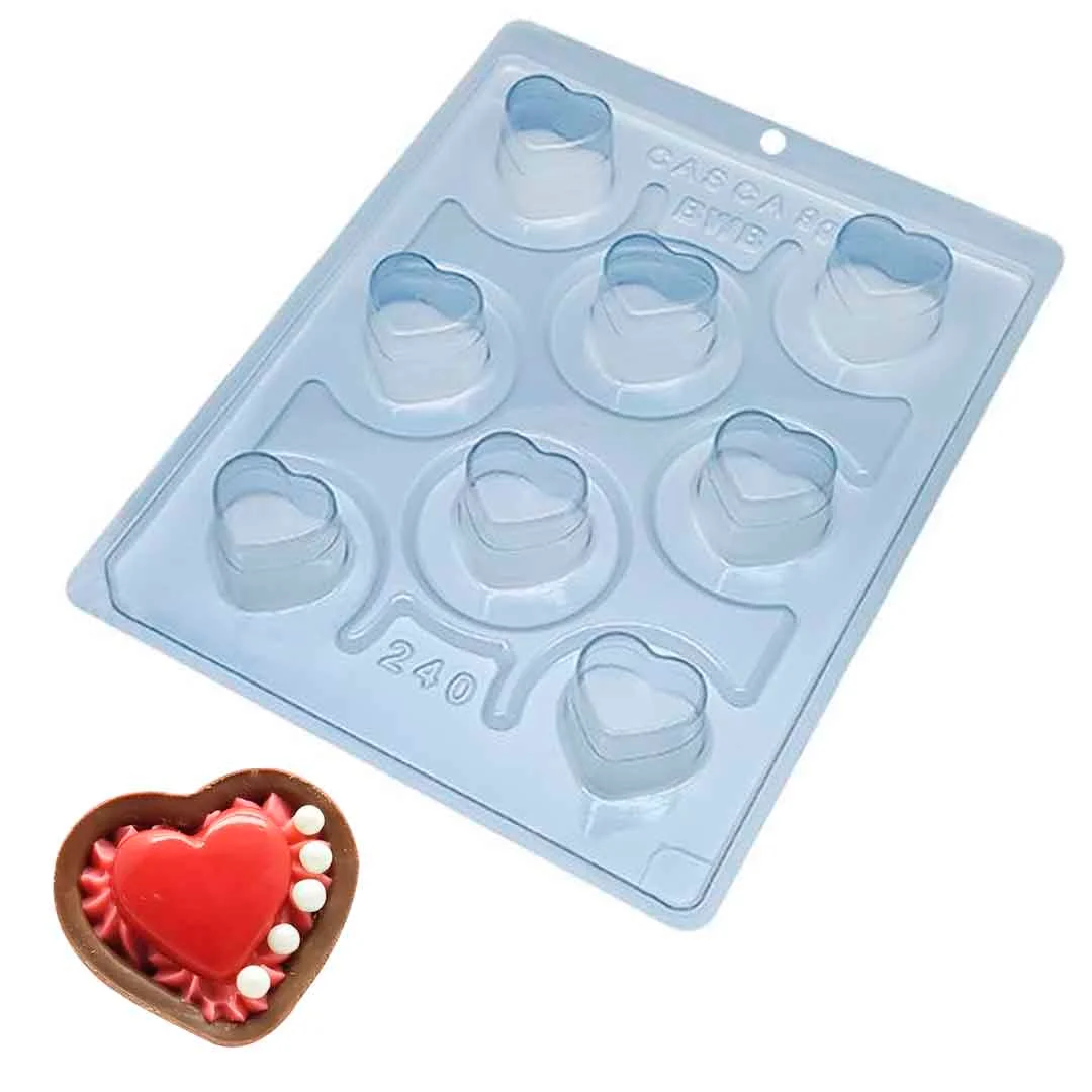 Forma de Acetato e Silicone Coração