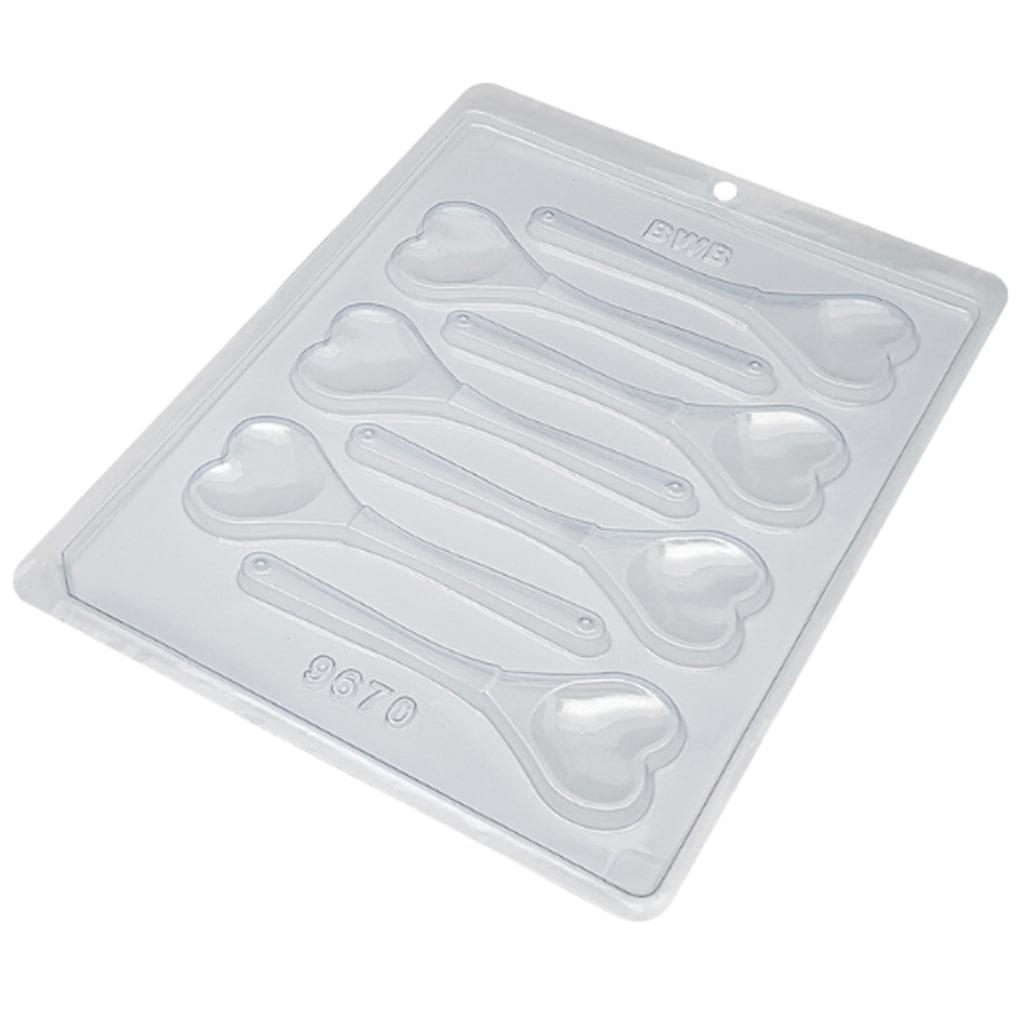 Forma PVC Colher Coração – 7 Cavidades