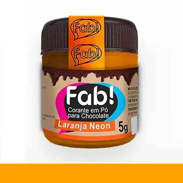 Corante em Pó Neon Para Chocolate 5g – Cores Intensas e Alta Pigmentação FAB