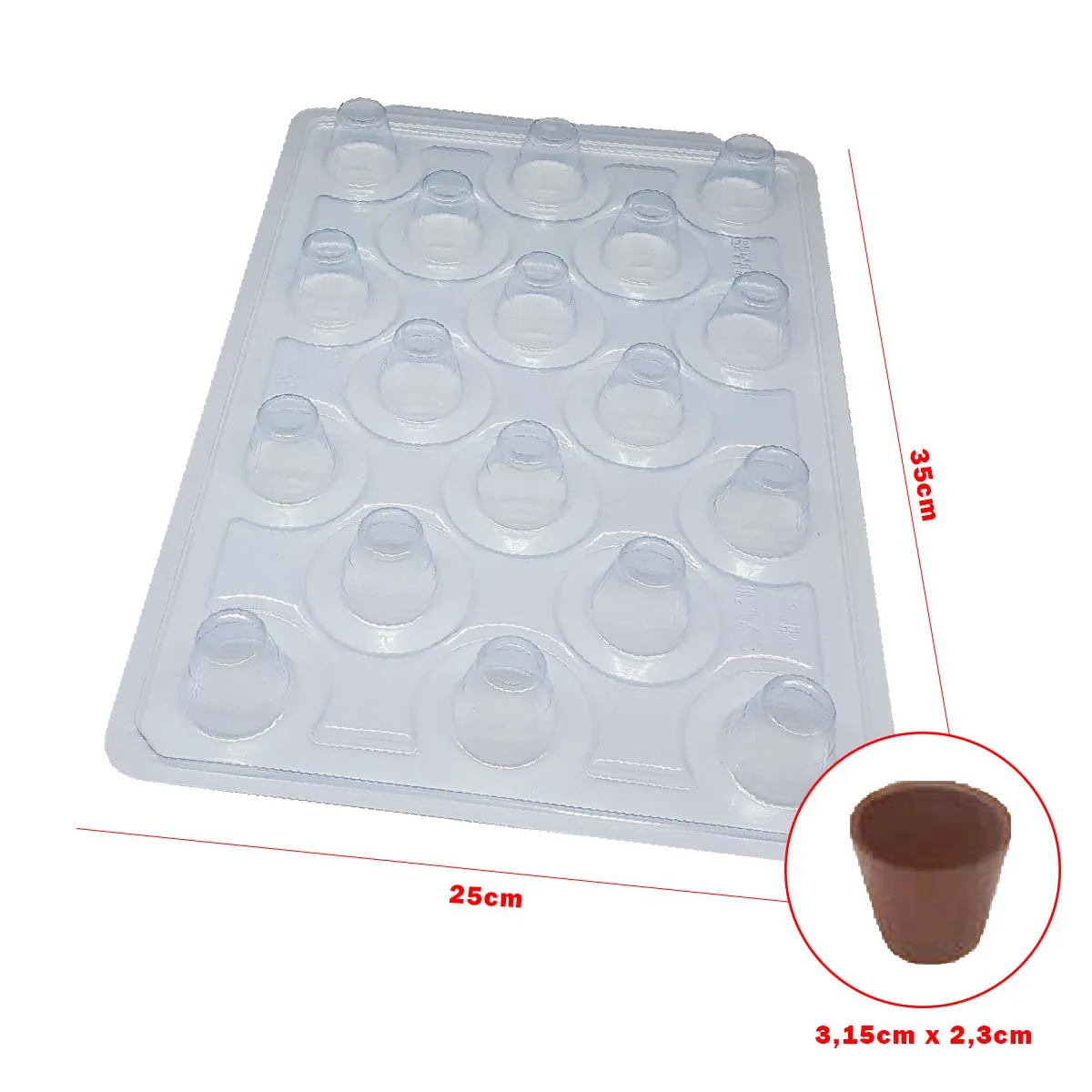 Forma de Acetato com Silicone – Copinho de Licor 