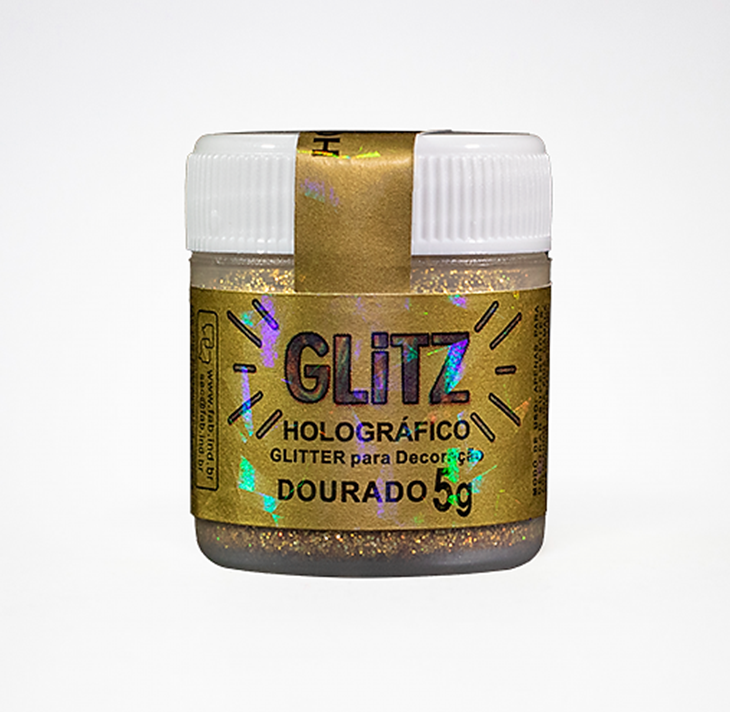 Glitter Holográfico Dourado 5g