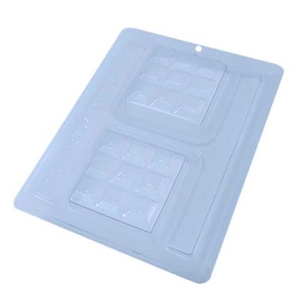 Forma de Silicone para Tablete Quadrado