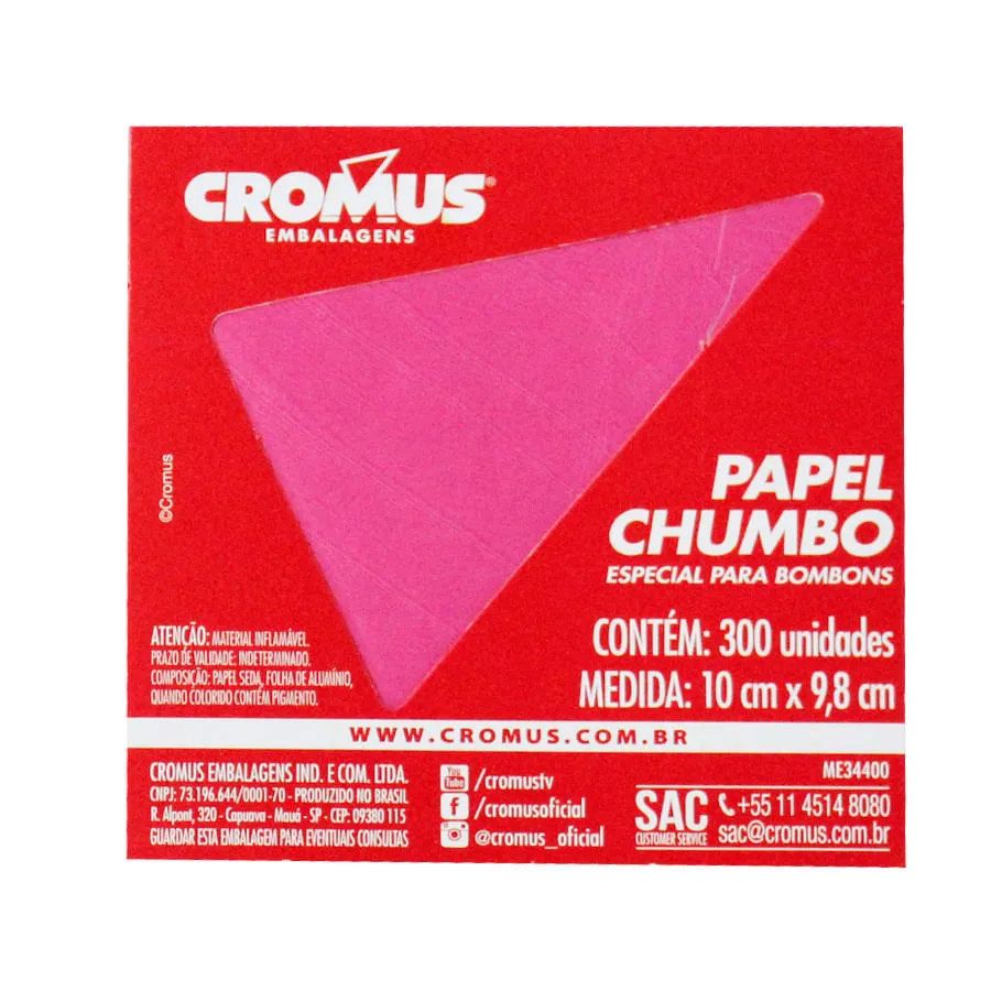 Papel Chumbo 10x9,8cm para Trufas e Ovinhos – 300 Unidades