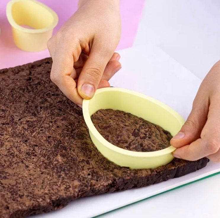 Kit Cortador de Brownie em Formato de Ovo – 4 Unidades Bluestar