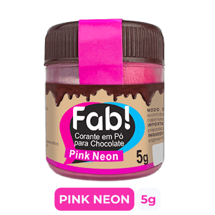 Corante em Pó Neon Para Chocolate 5g – Cores Intensas e Alta Pigmentação FAB