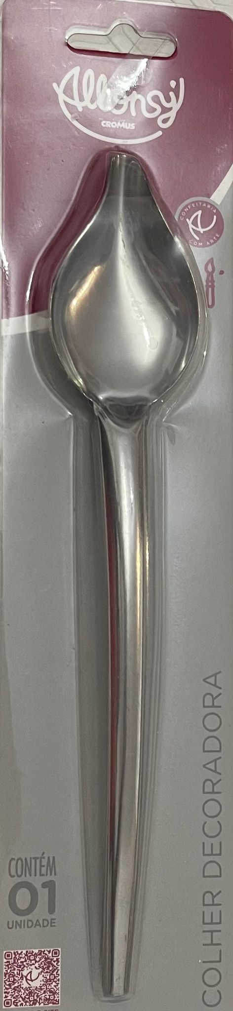 Colher Decoradora em Aço Inox – 22,5 × 4 cm – Linha Profissional Allonsy