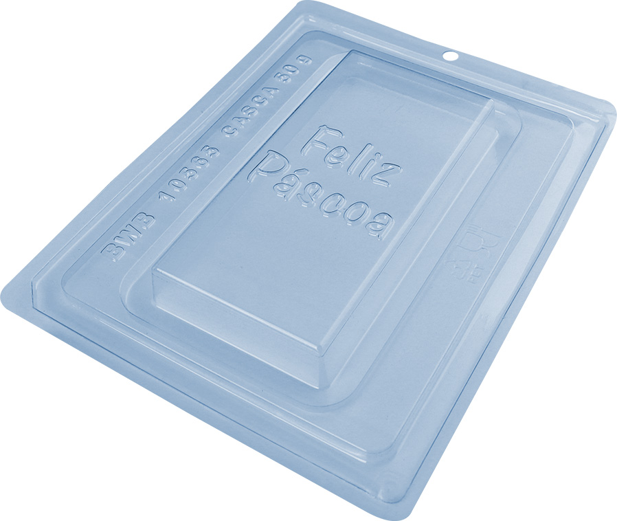 Forma de Barra em Acetato com Silicone – Modelo “Feliz Páscoa” BWB