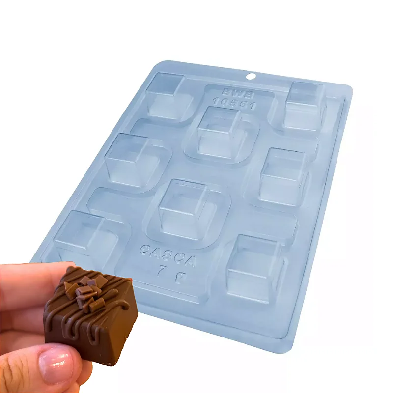 Forma de Silicone para Bombom Quadrado