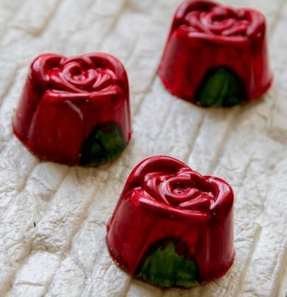 Forma de Bombom formato Rosa