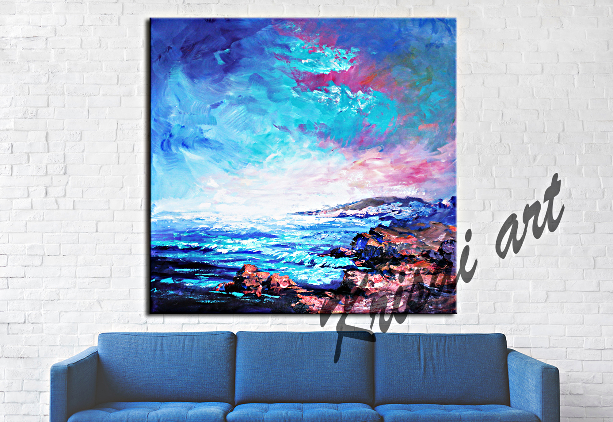 The Beauty Of Beach Abstract Canvas Painting