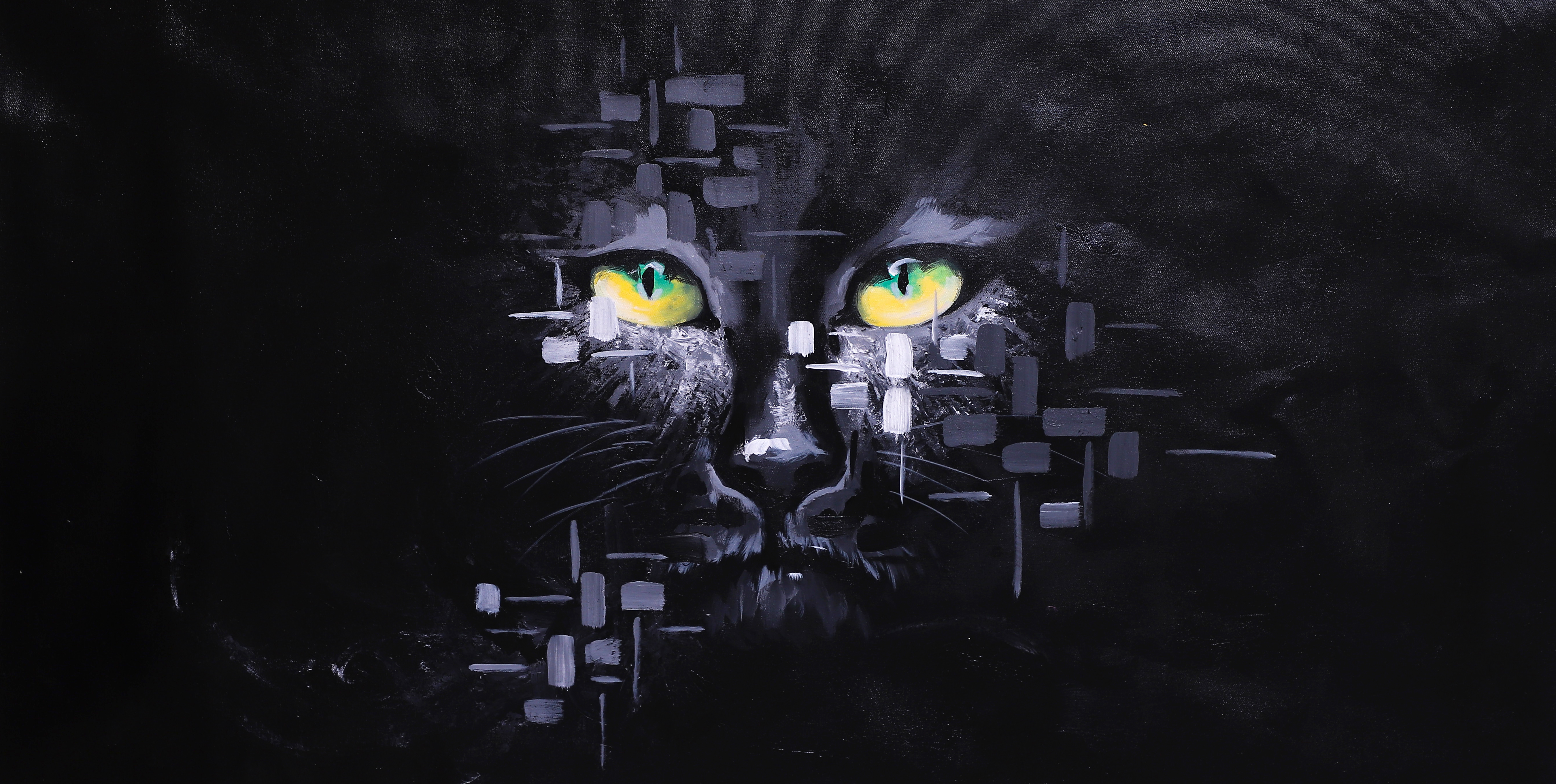 Mesmerizing Black Cat Wall Art