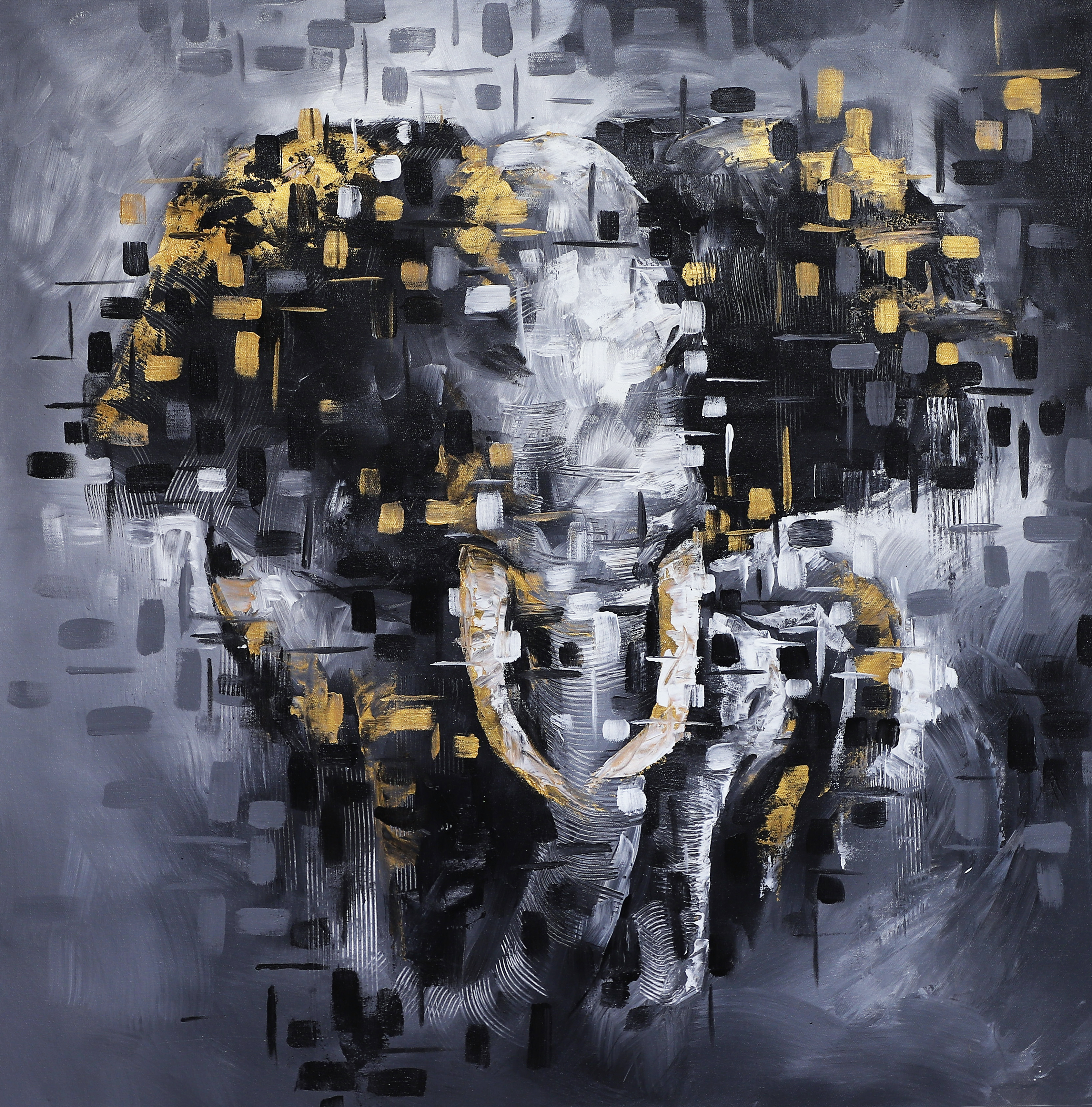 Elephant Family Power Modern Wall Art