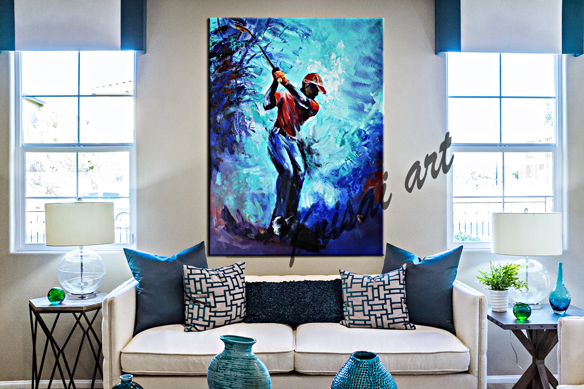 The Golf Birdie Canvas Painting