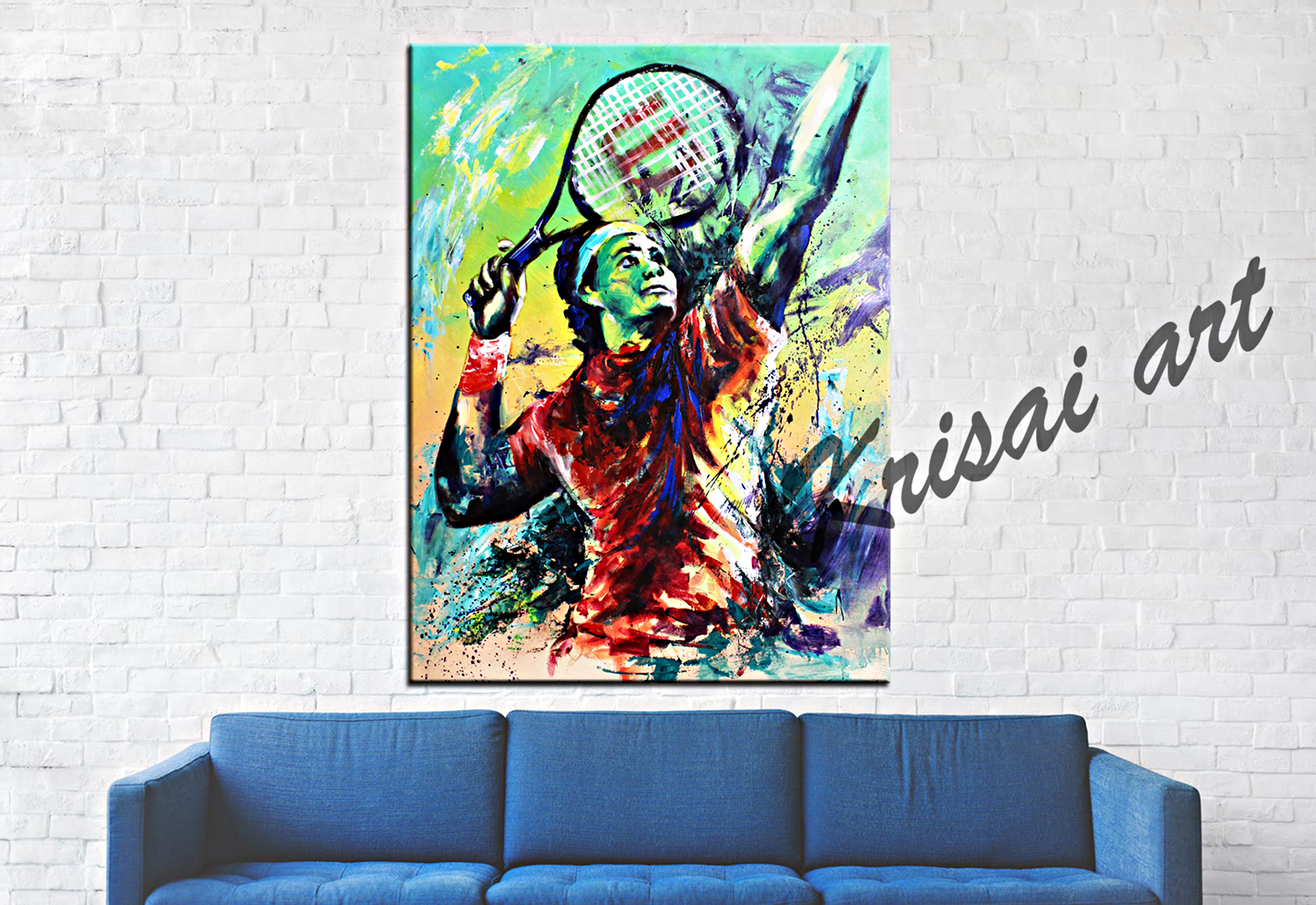 Ace The Tennis Original Canvas Painting