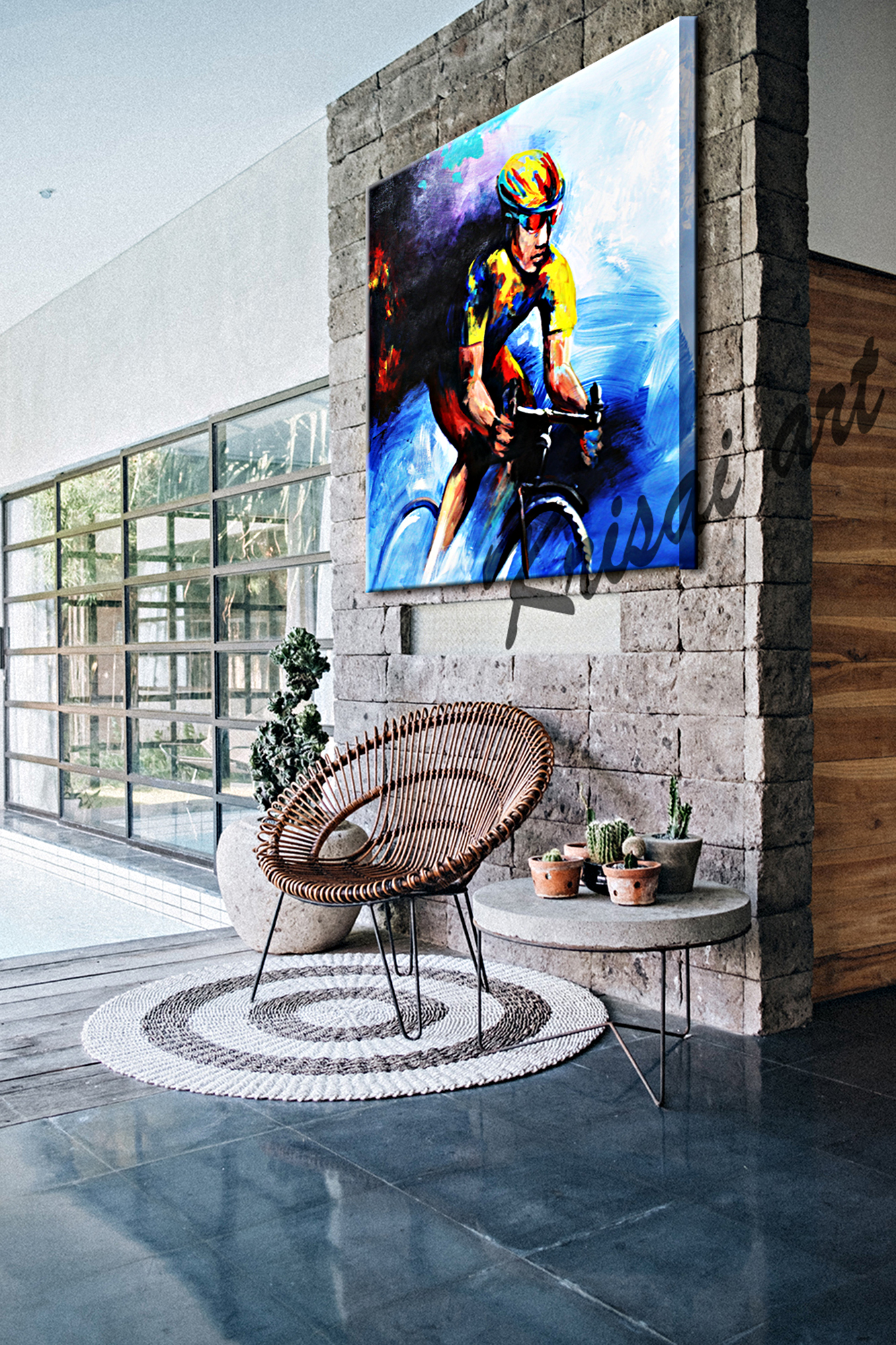 Let's Go Biking Sports painting