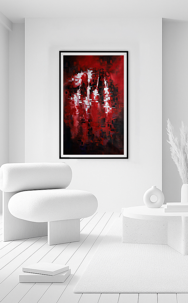 Intense Love Hand Abstract Painting