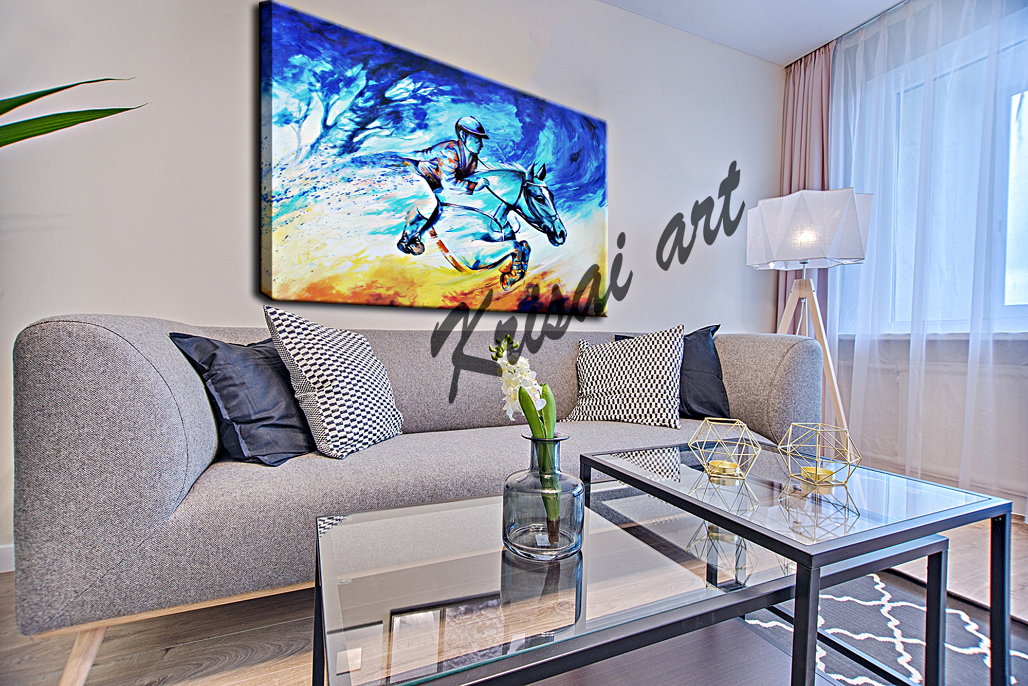 Show Jumper Acrylic Canvas Painting