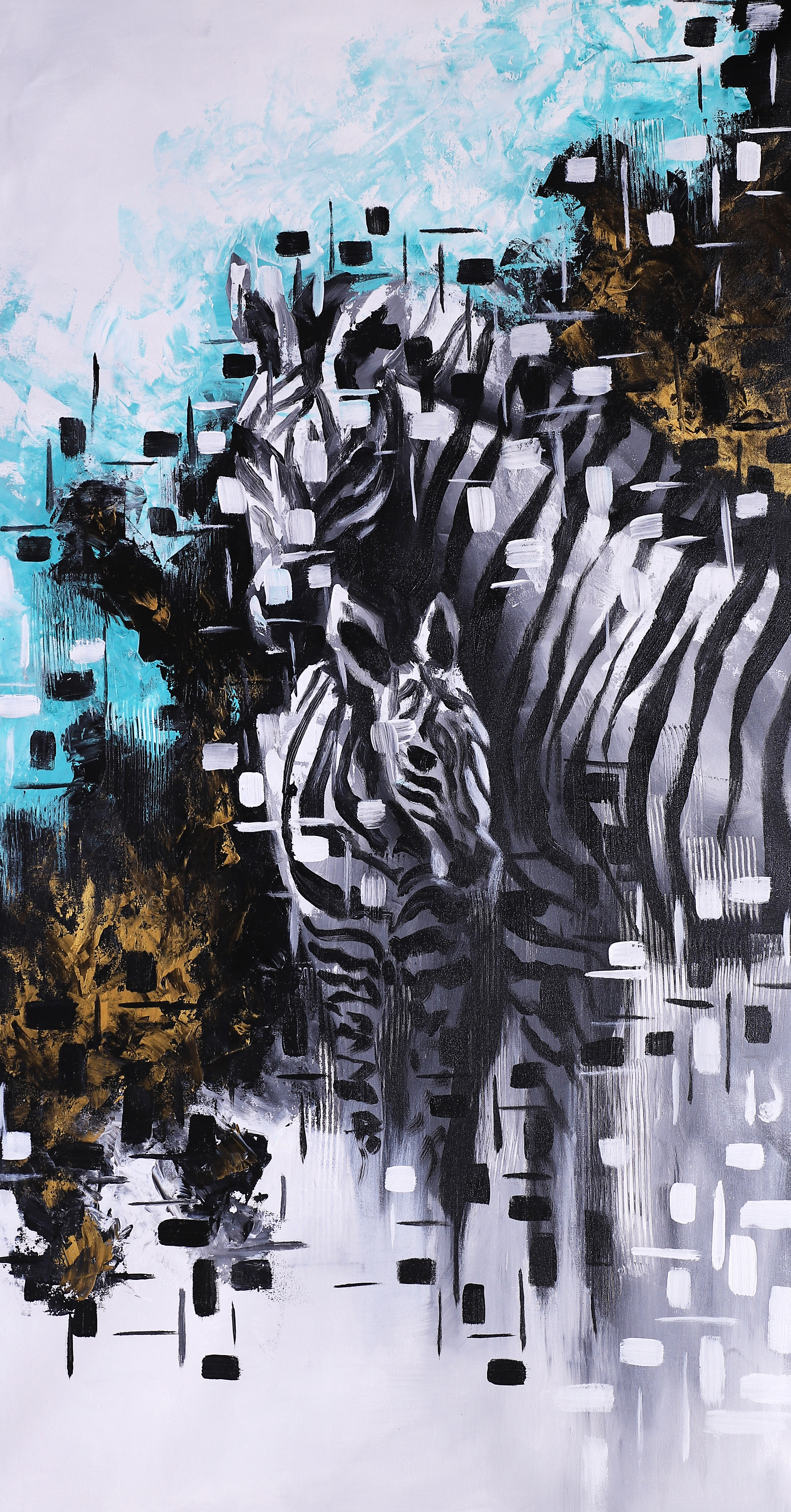 Modern Zebra Canvas Art