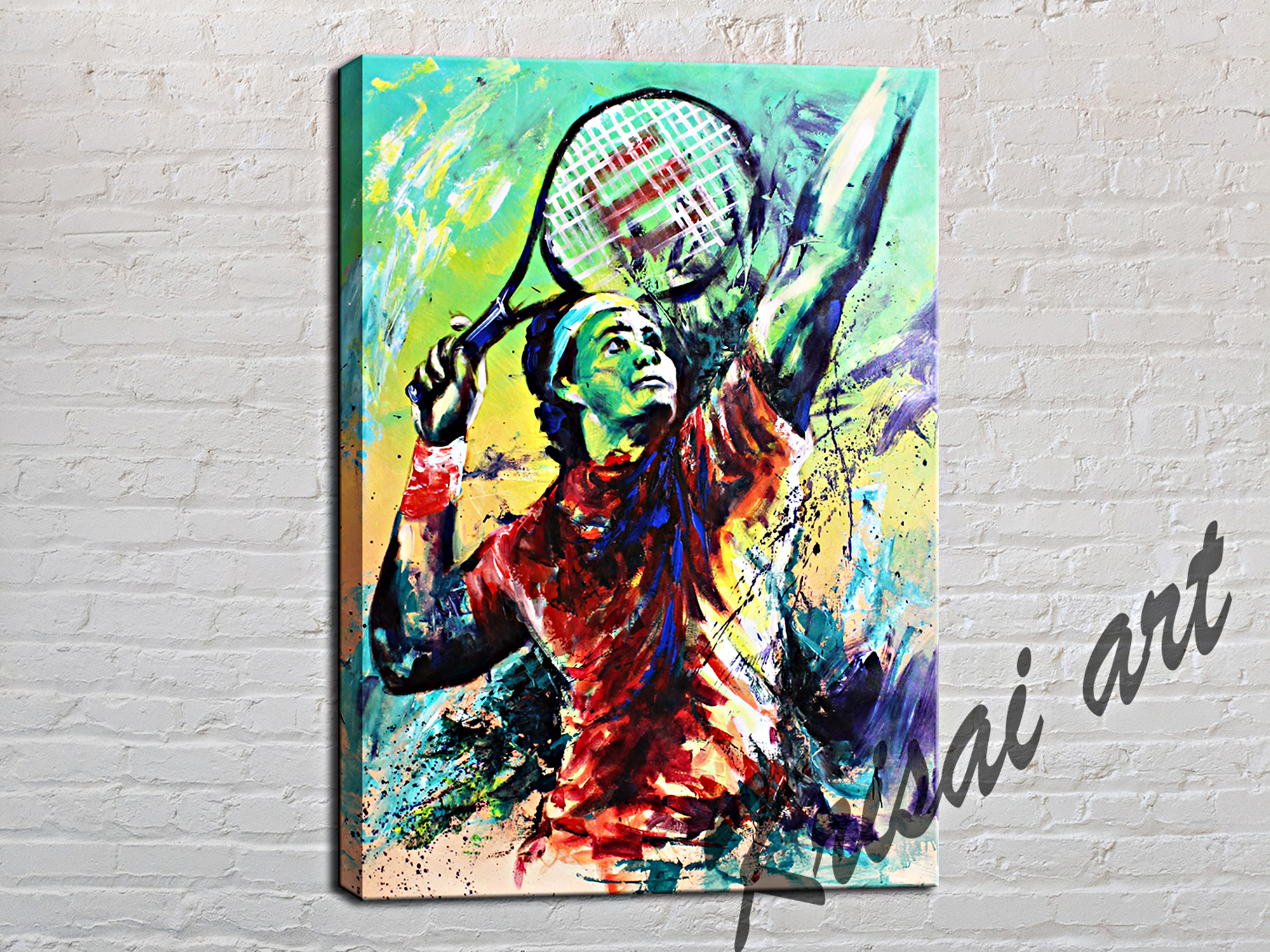 Ace The Tennis Original Canvas Painting