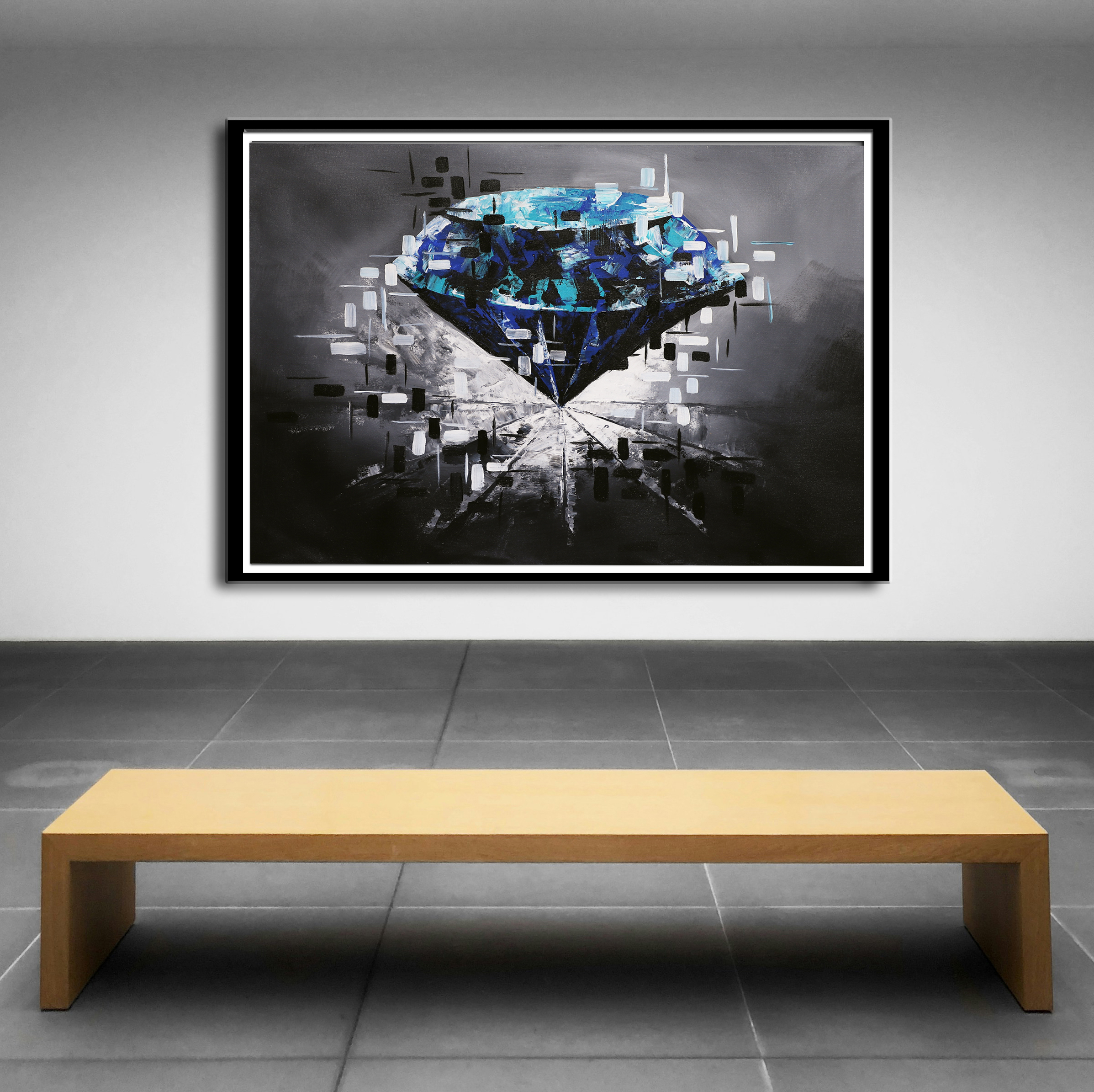 Diamond Abstract Art on Canvas