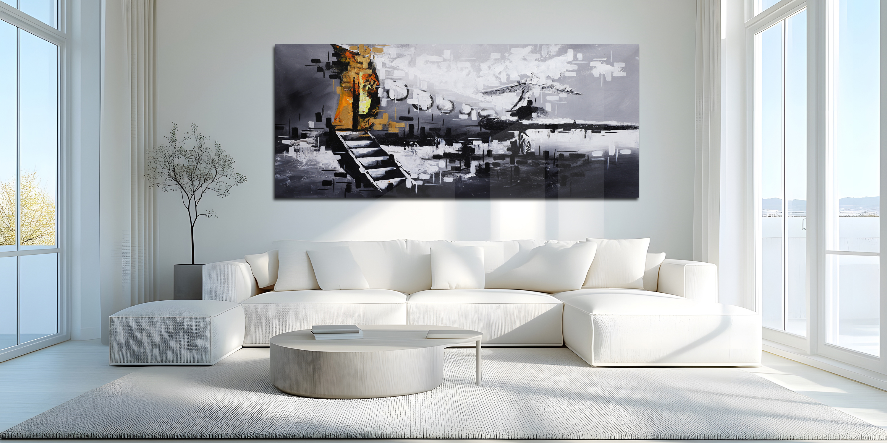  Private Jet Abstract Modern Wall Art Painting