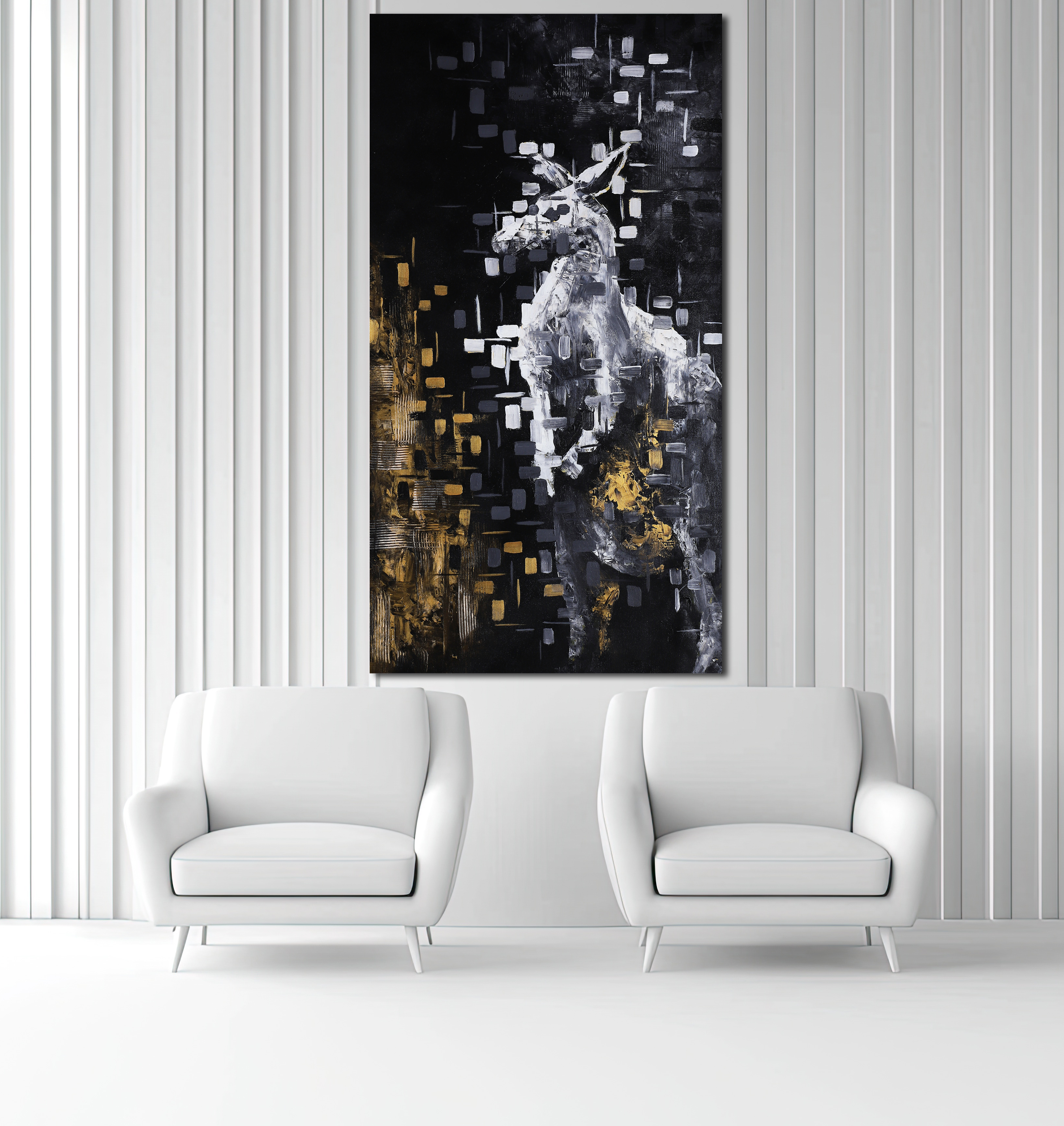 Kangaroo Abstract Canvas Painting