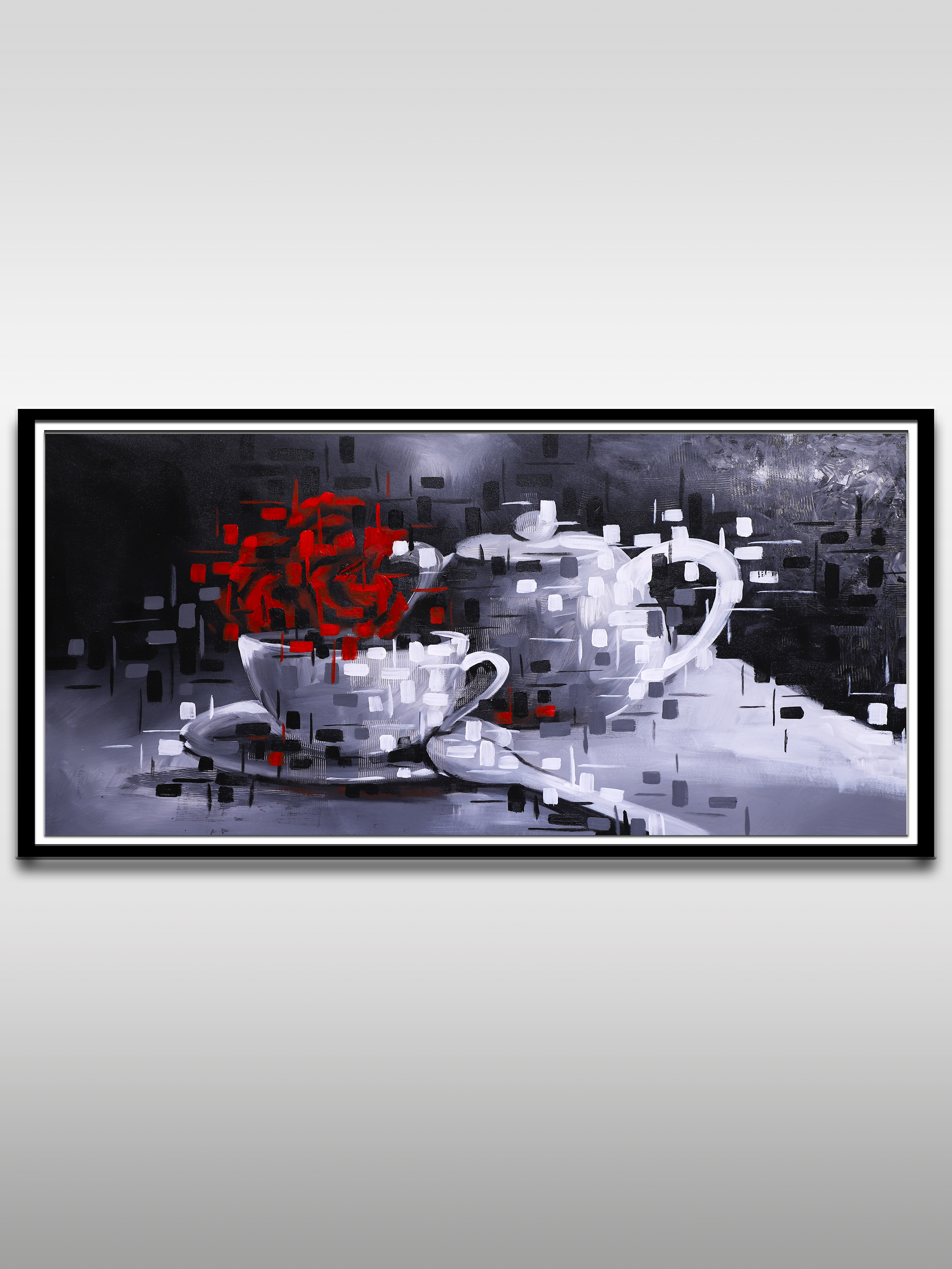 Modern Abstract Coffee Set Canvas Art