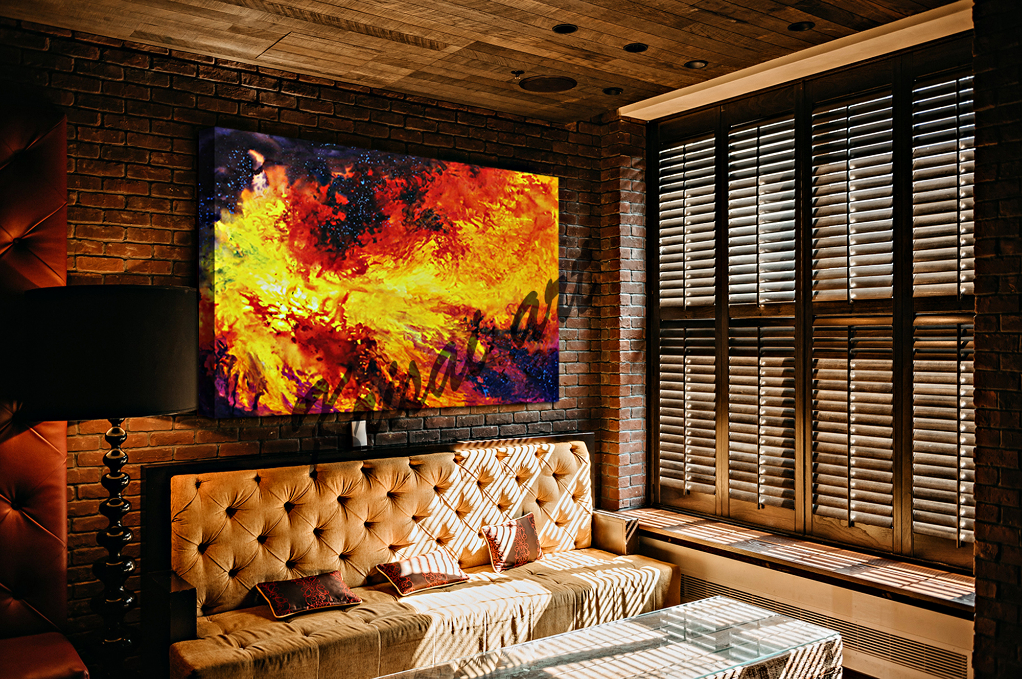 Bring back your fire abstract painting