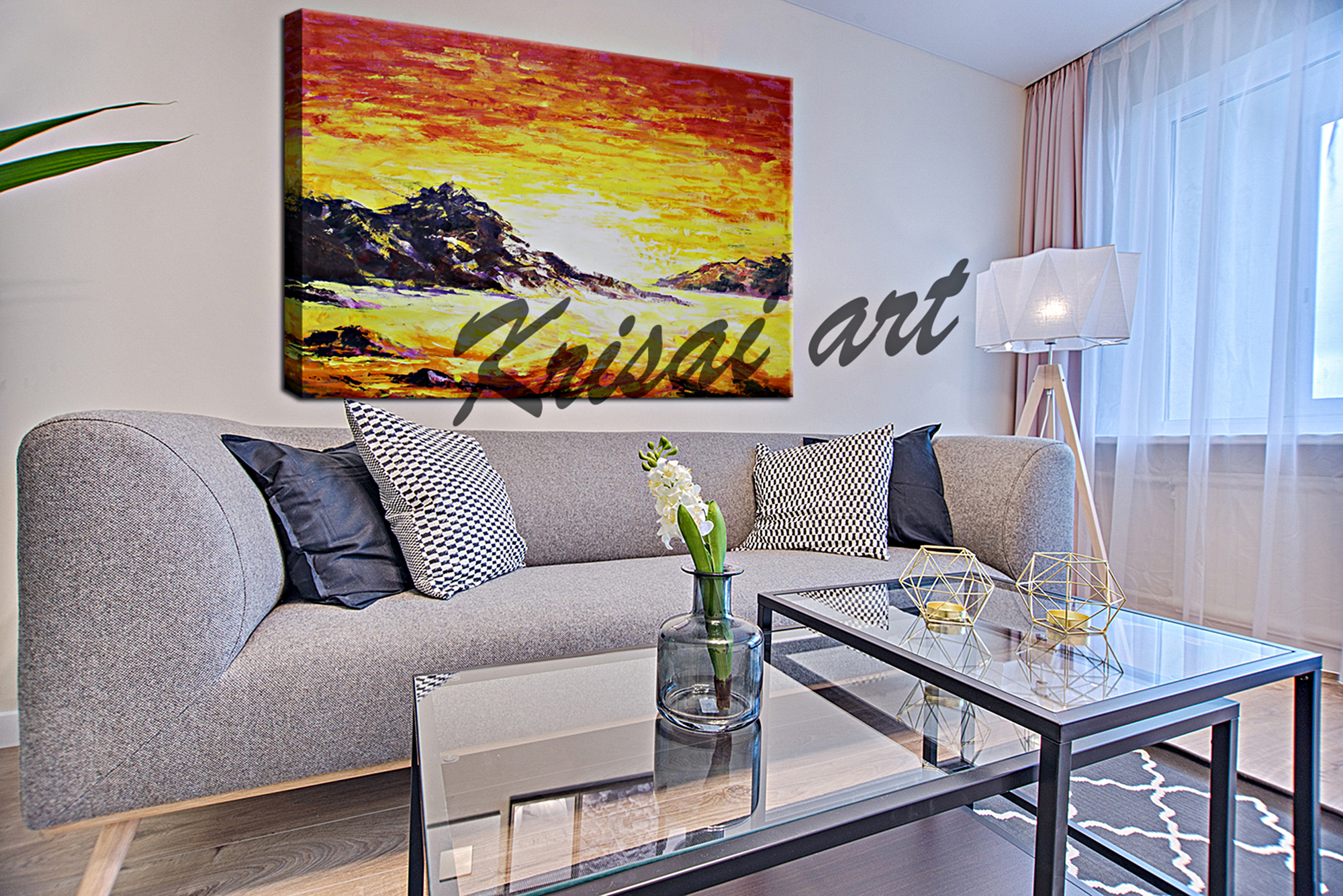 The Sunrise Landscape Canvas Painting