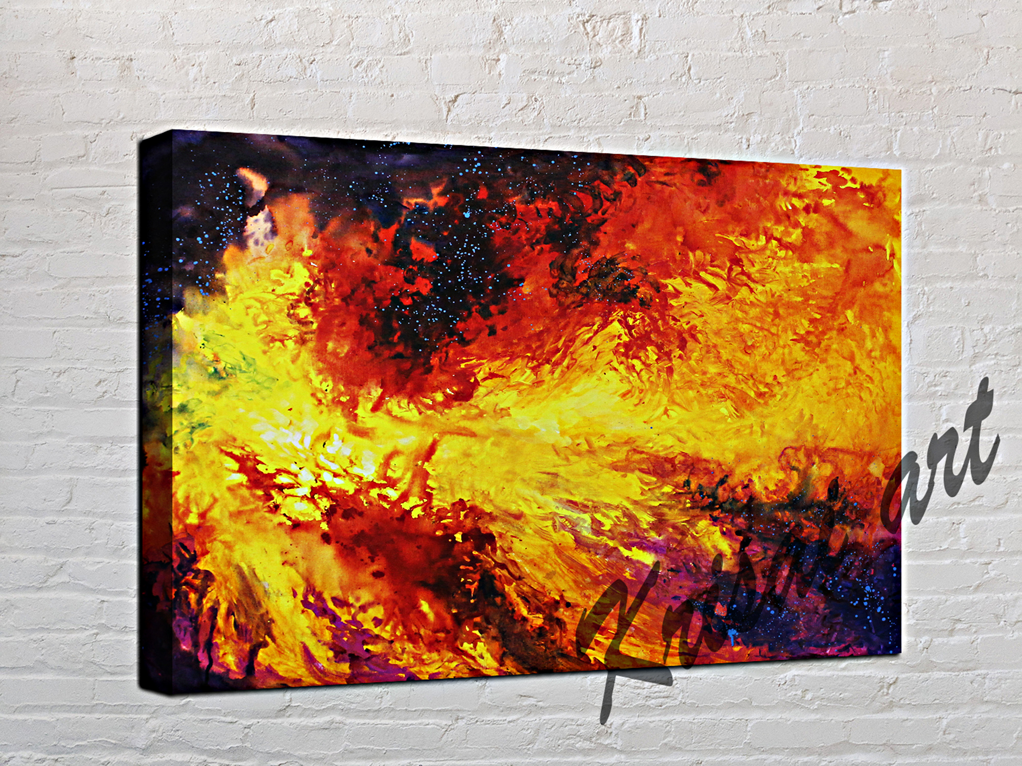 Bring back your fire abstract painting