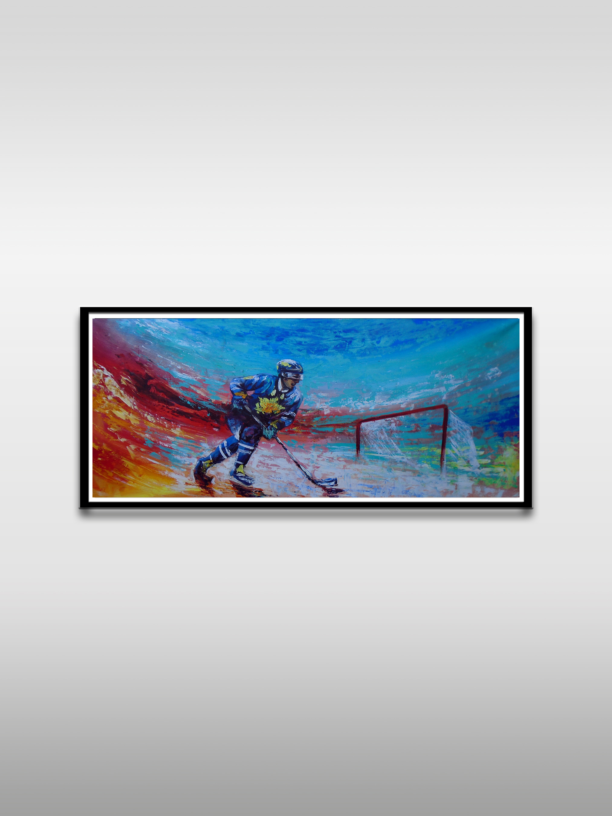 Ice Hockey Player Abstract Painting