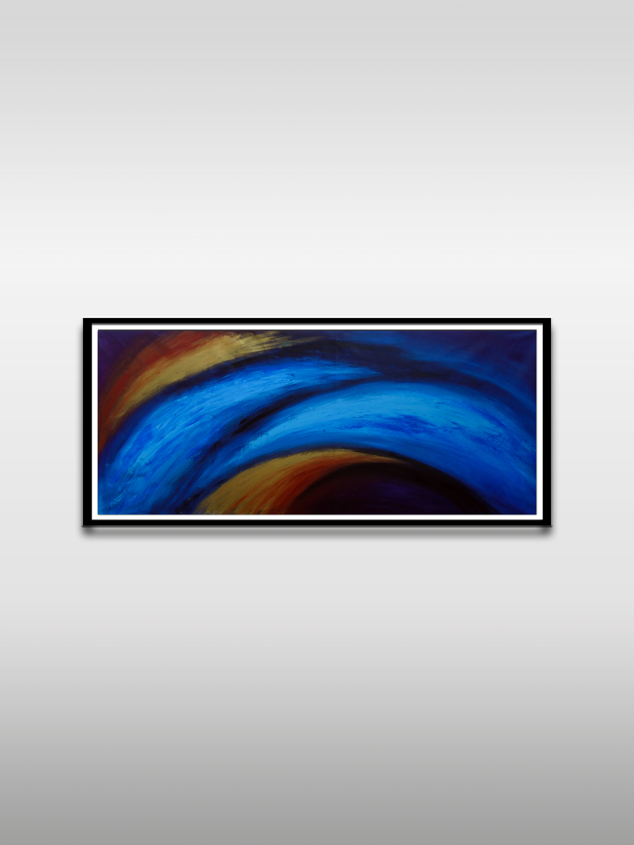 The Blue Wave Abstract Painting