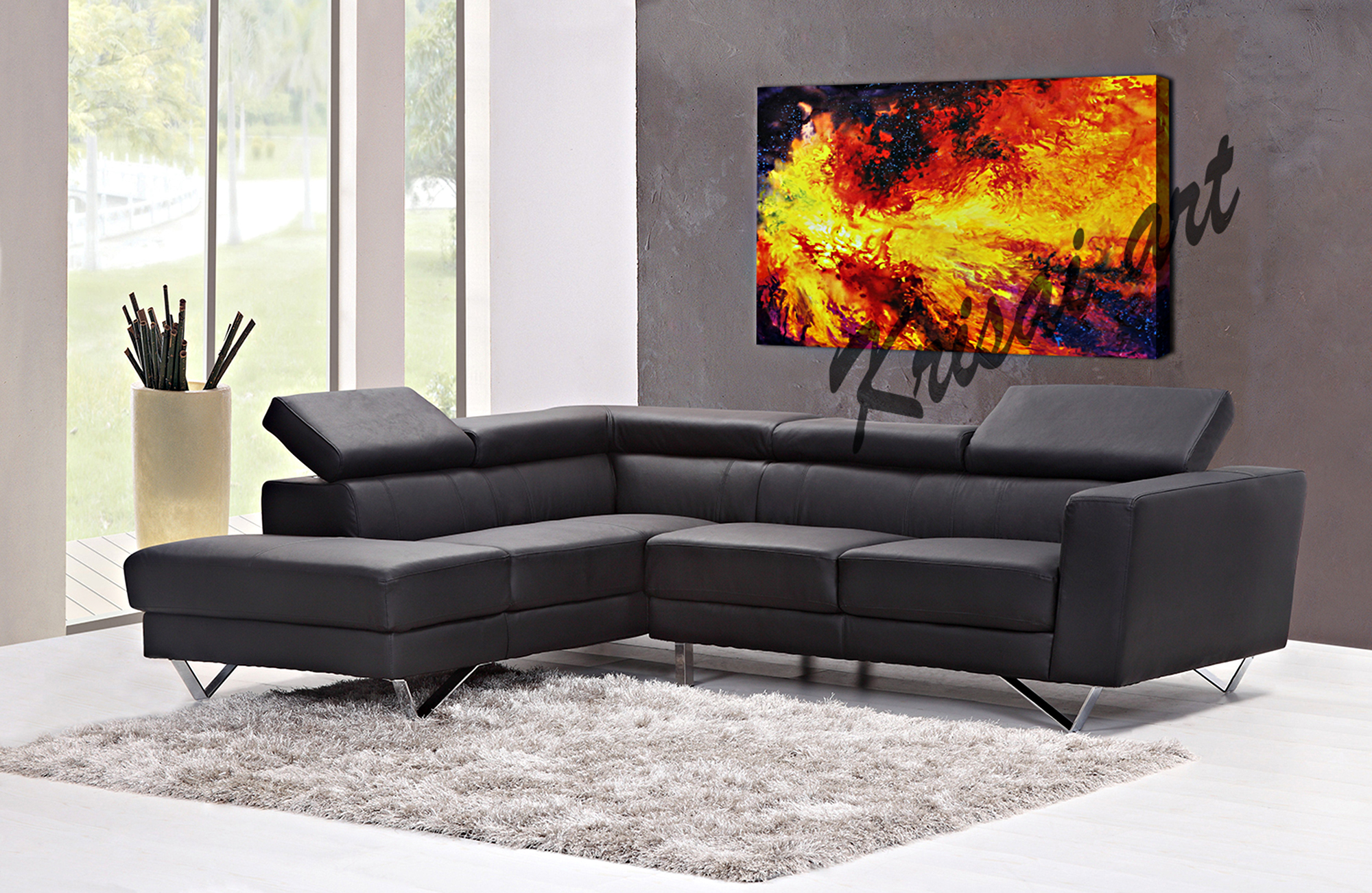 Bring back your fire abstract painting