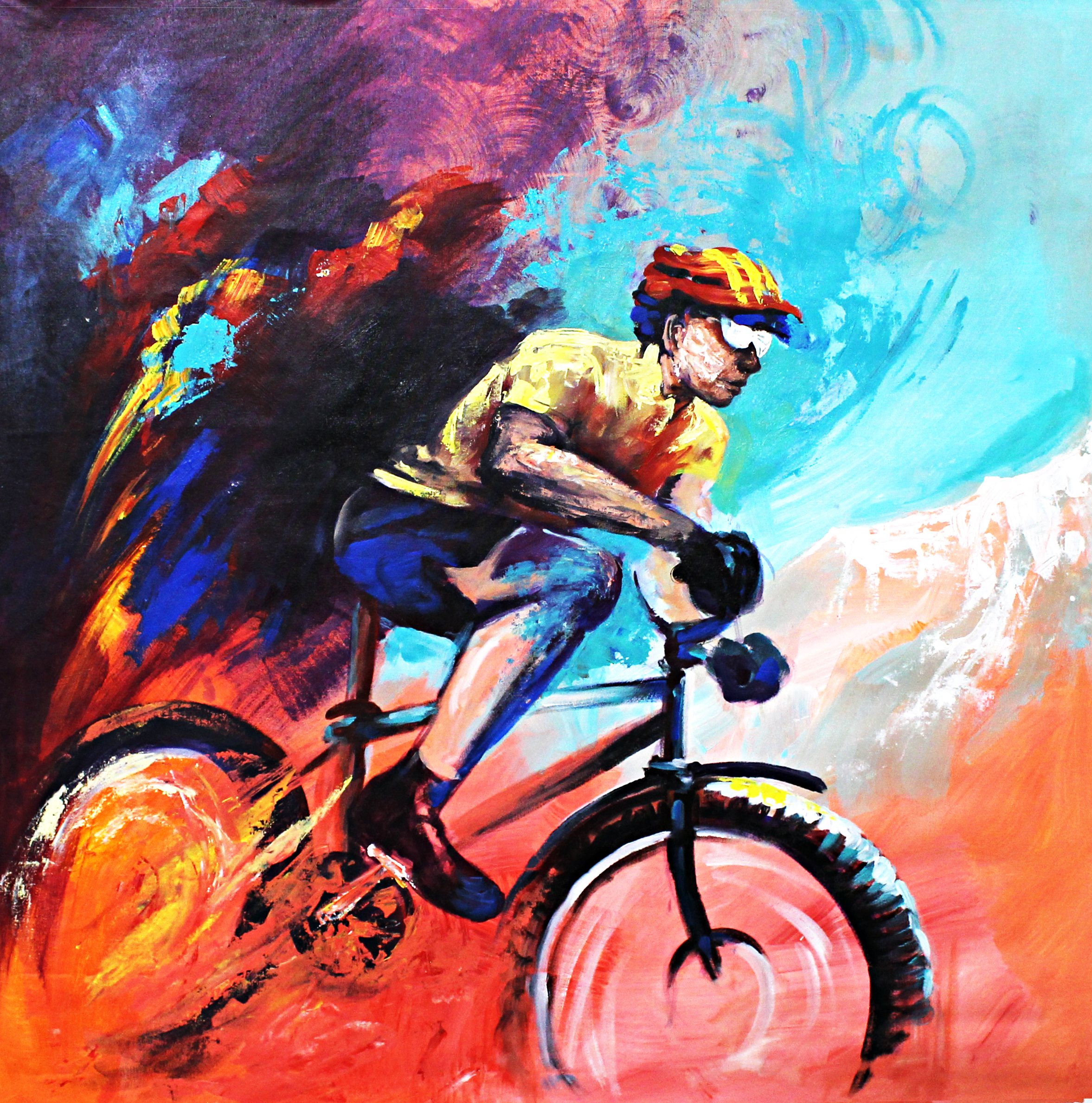 Love For Biking Sports Painting