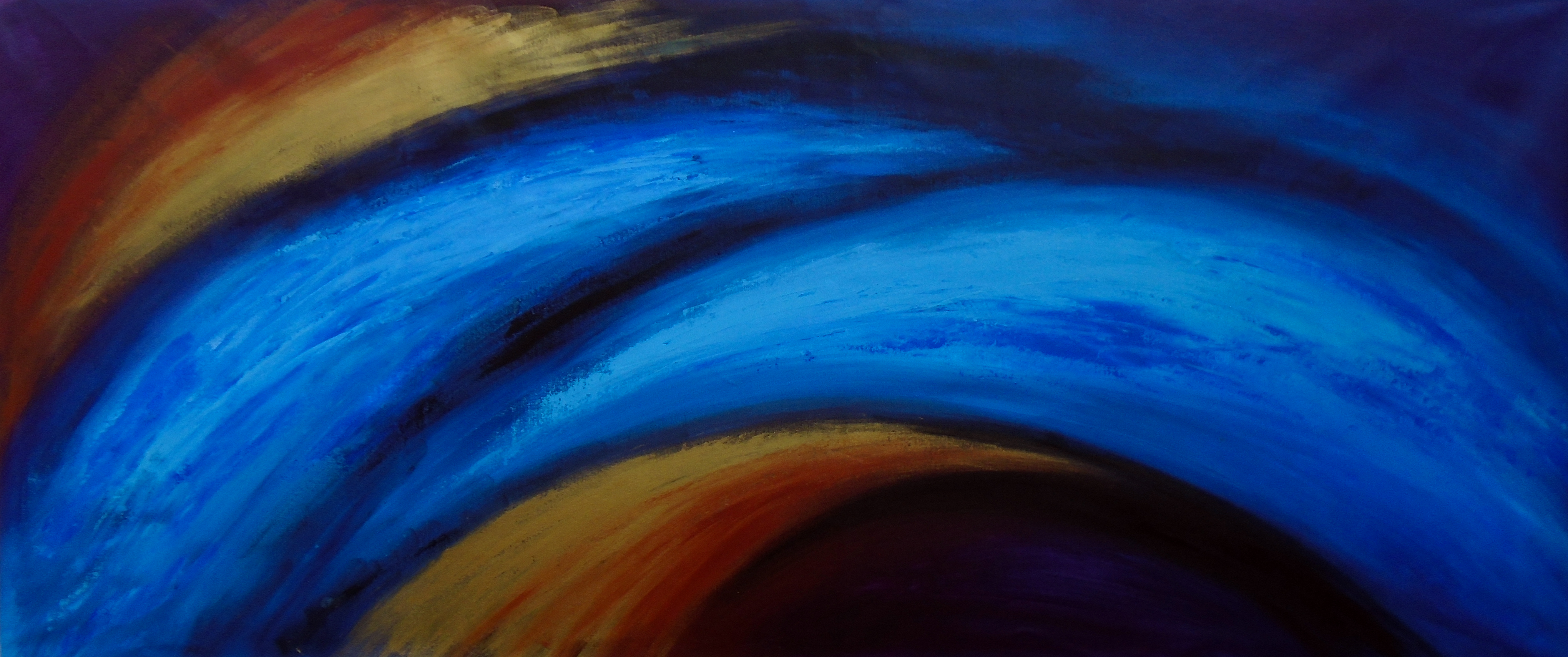 The Blue Wave Abstract Painting