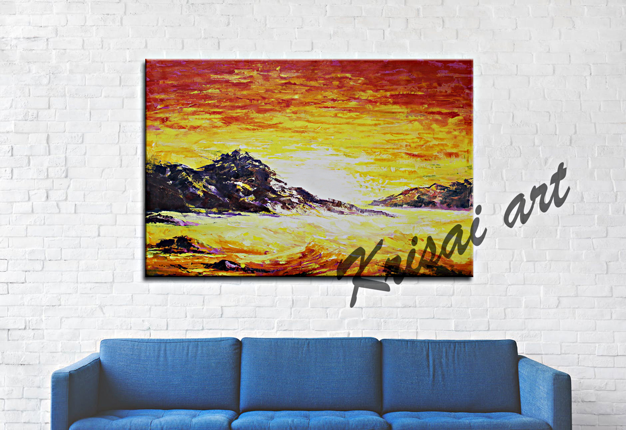 The Sunrise Landscape Canvas Painting
