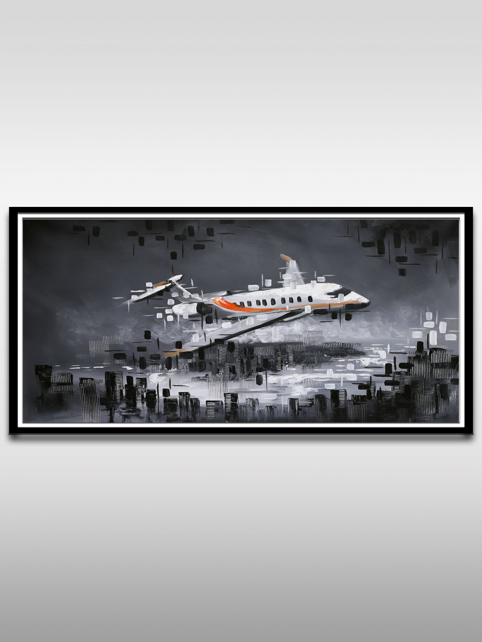 Modern Private Airplane Abstract Wall Art