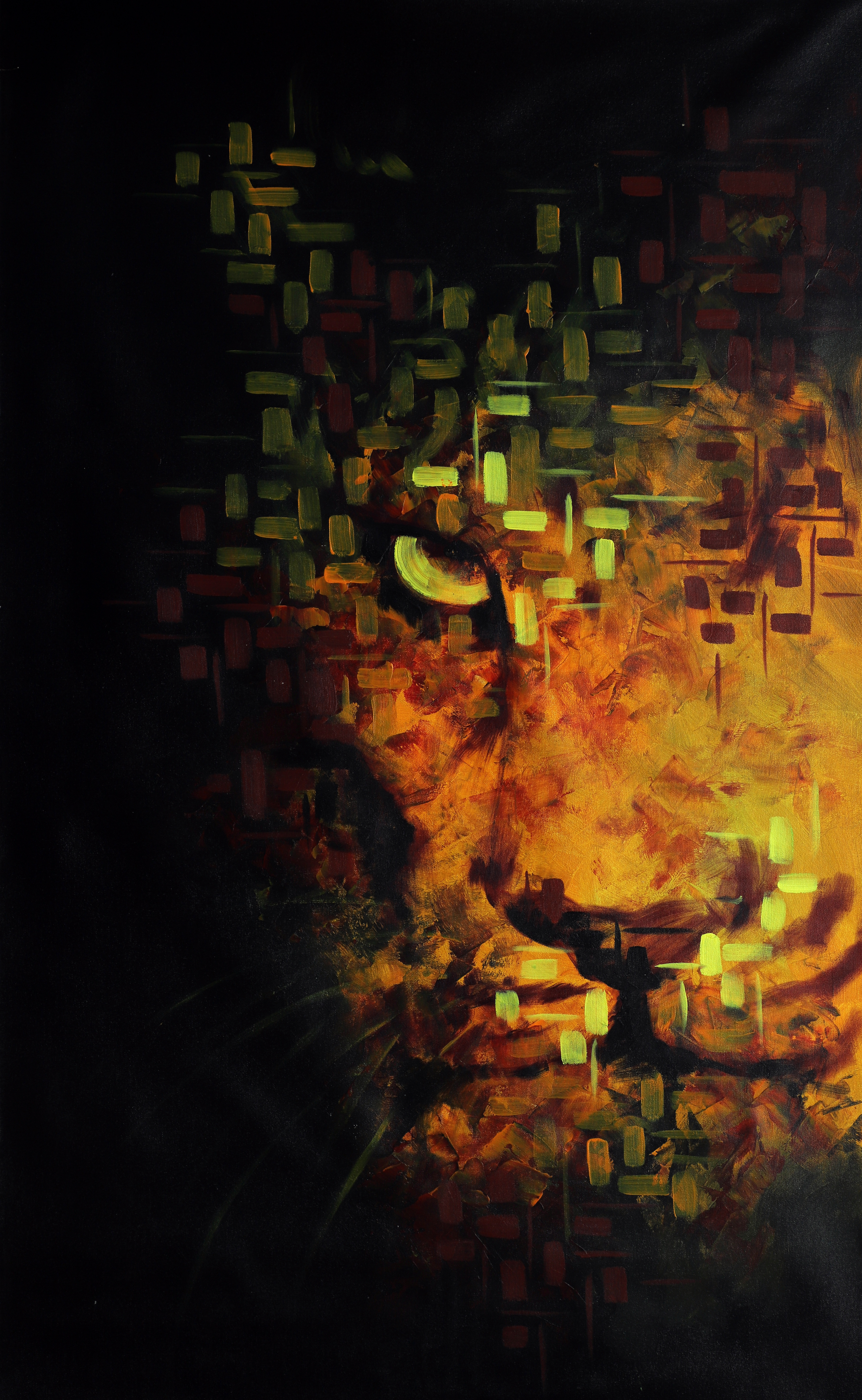 That Look of The Lion Abstract Art