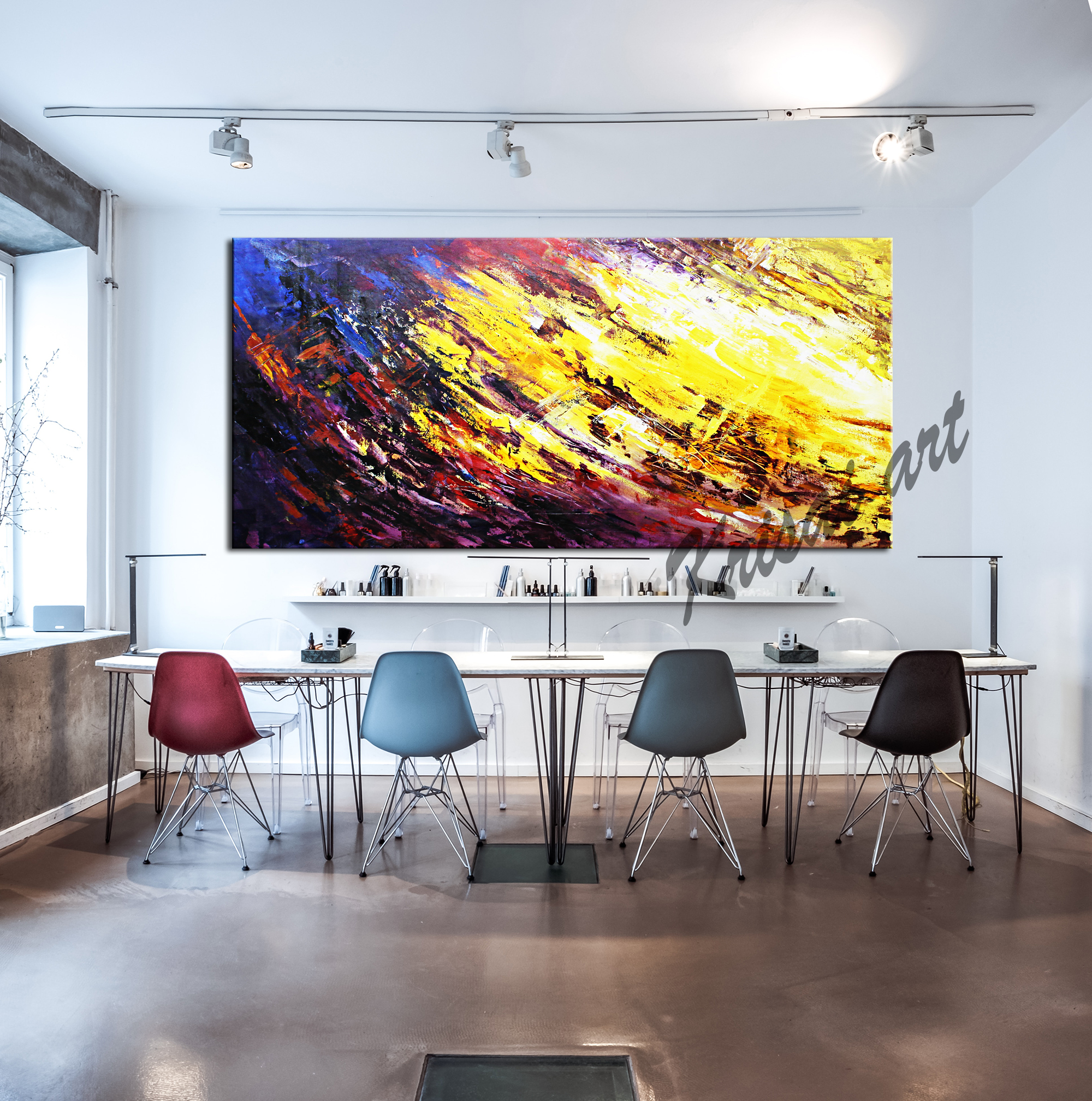 Swirls Of Fire Abstract Art