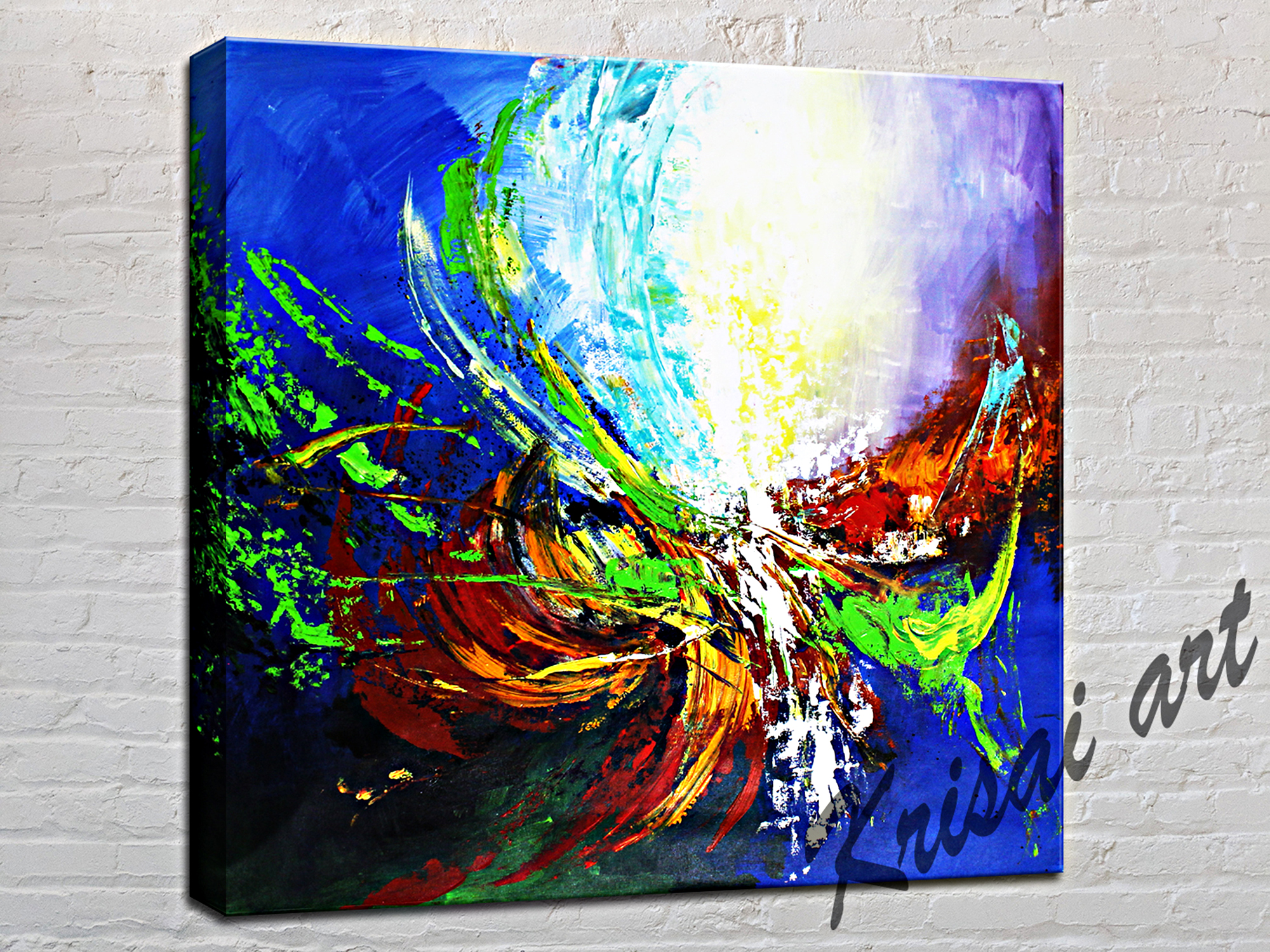 Dancing Colors Abstract Canvas Painting