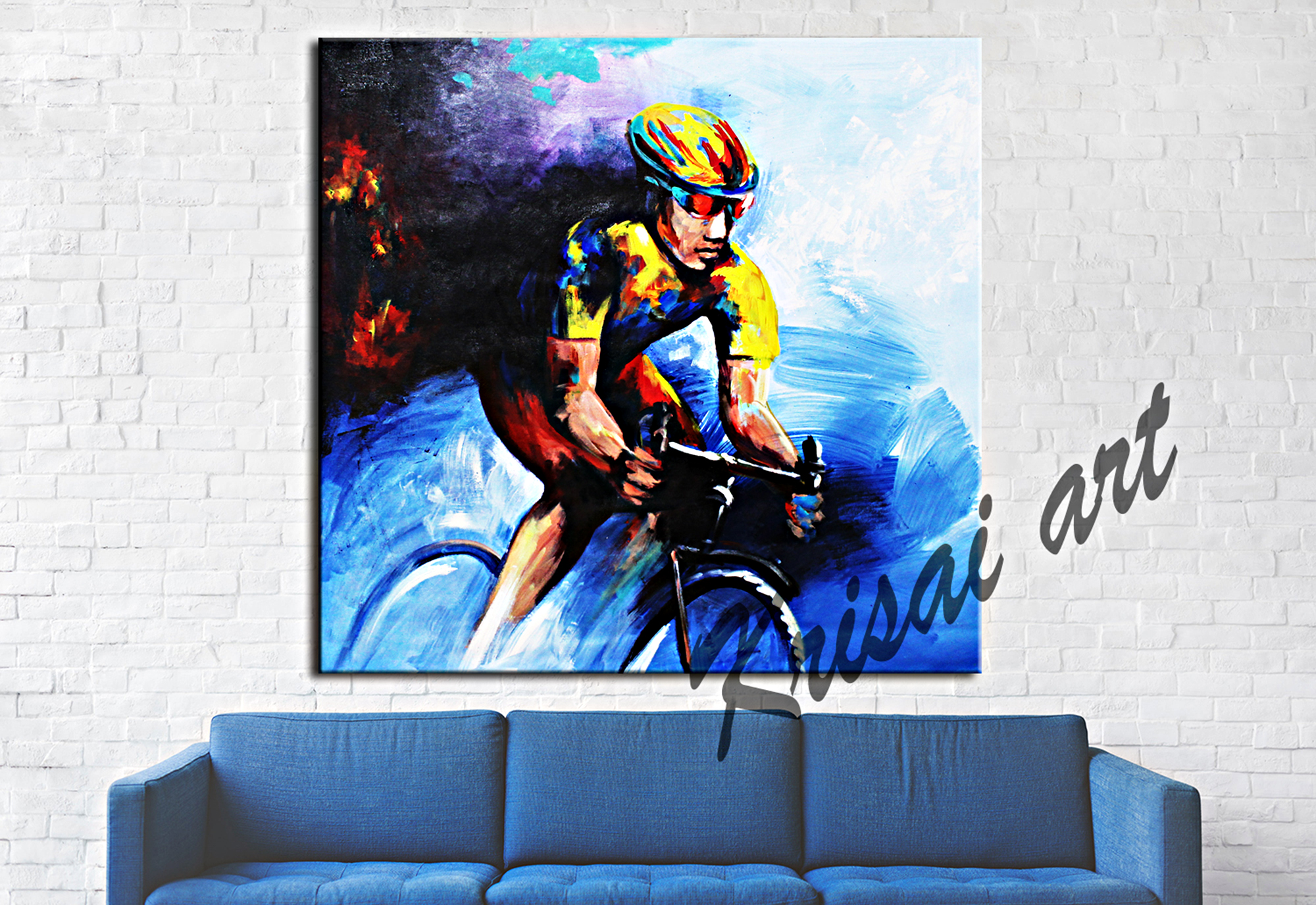 Let's Go Biking Sports painting