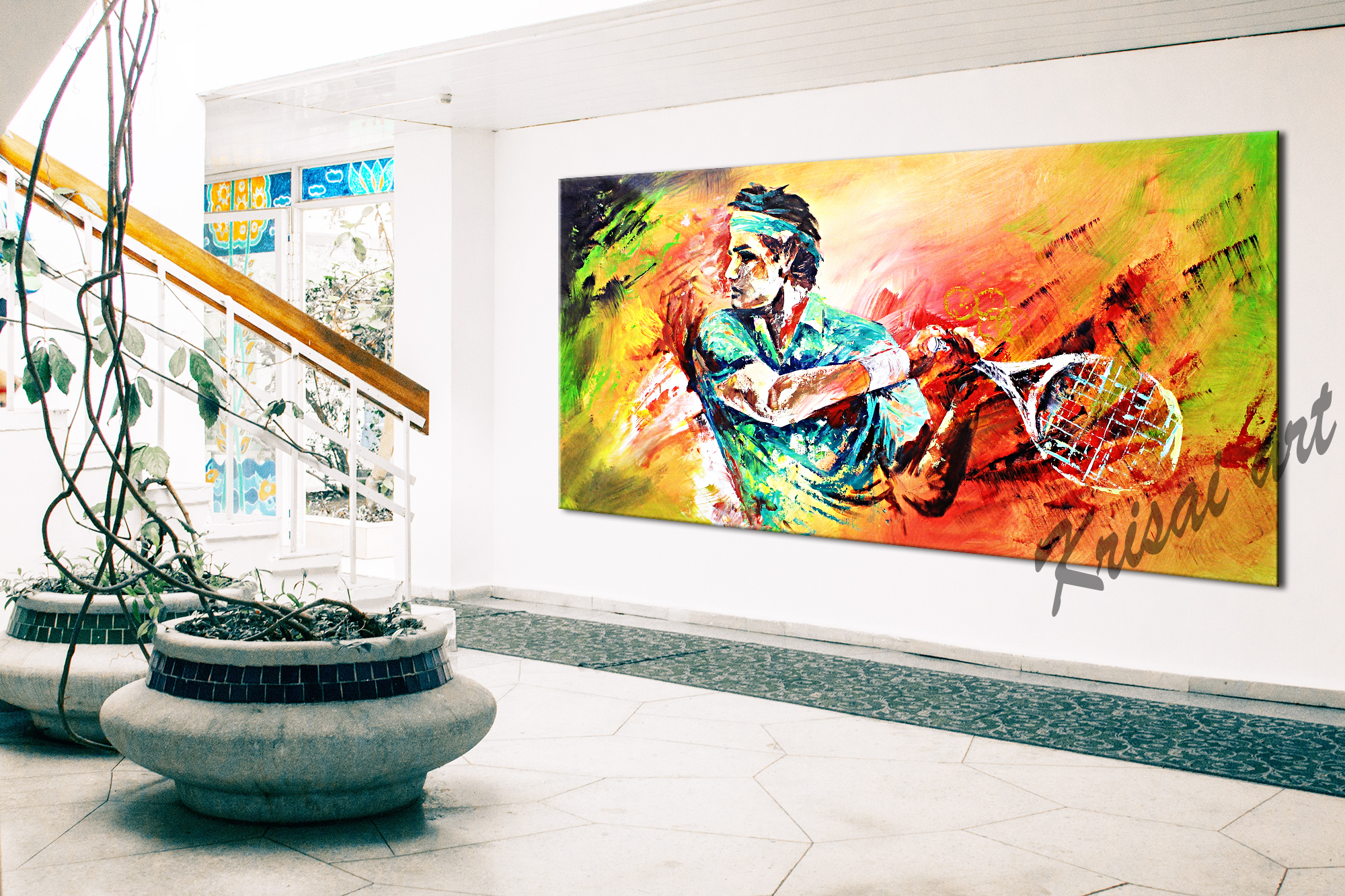 The Winning Shot Tennis Painting