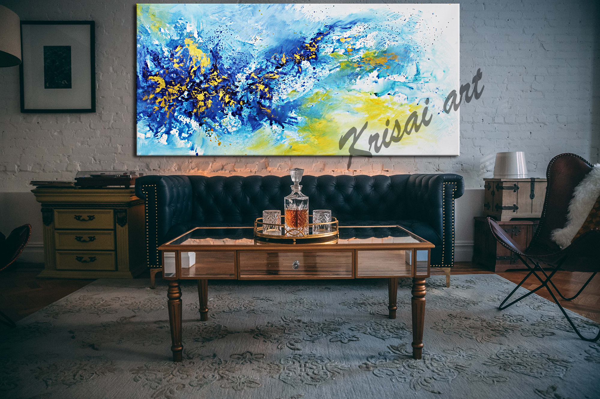 The Blue Lagoon Abstract Painting