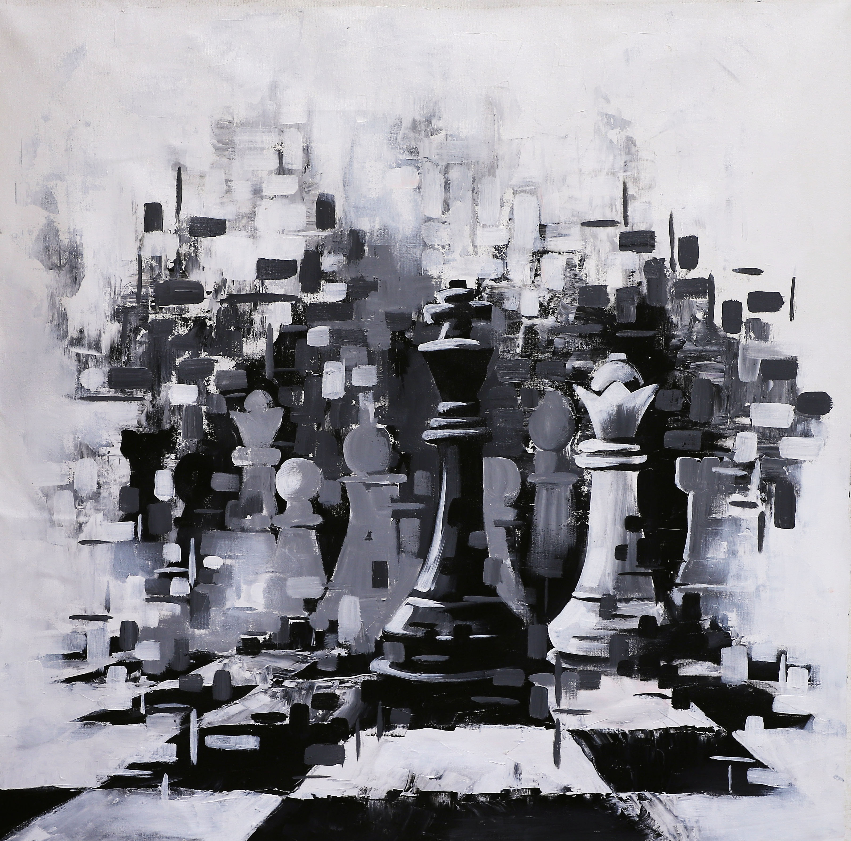 Abstract Chess Art Canvas