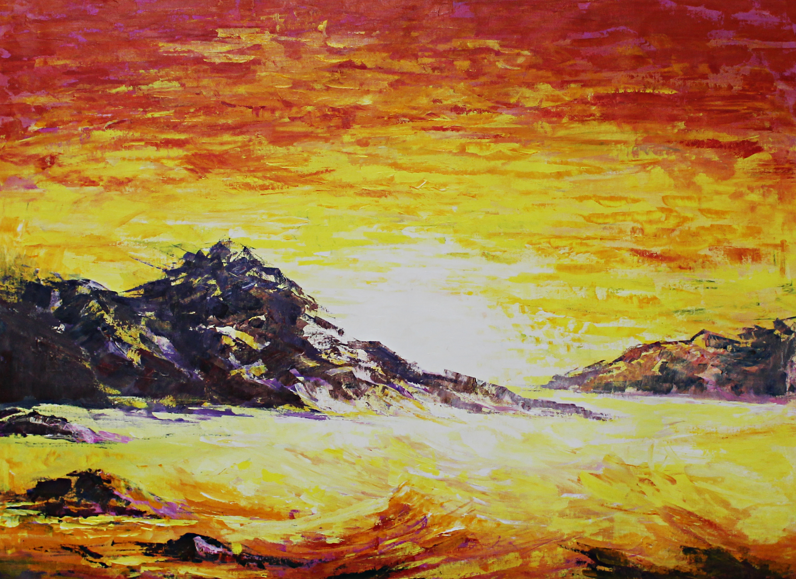 The Sunrise Landscape Canvas Painting